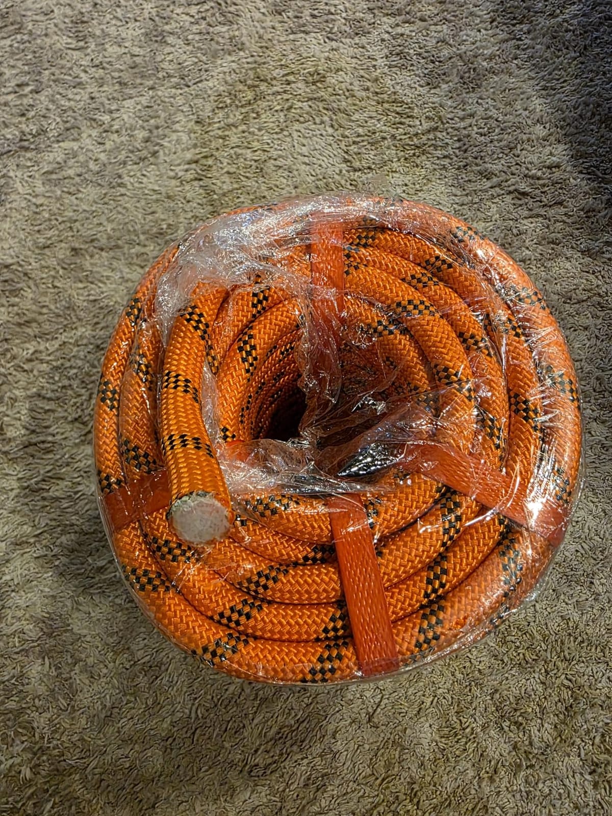 Double Braided Arborist Rigging Rope - 3/4 in X 120 ft 48 Strands Rappelling Outdoor Pulling Heavy Duty Polyester Bull Rope for Swing Tree Work Camping Rescue Hiking Logging - Orange customer photo 1