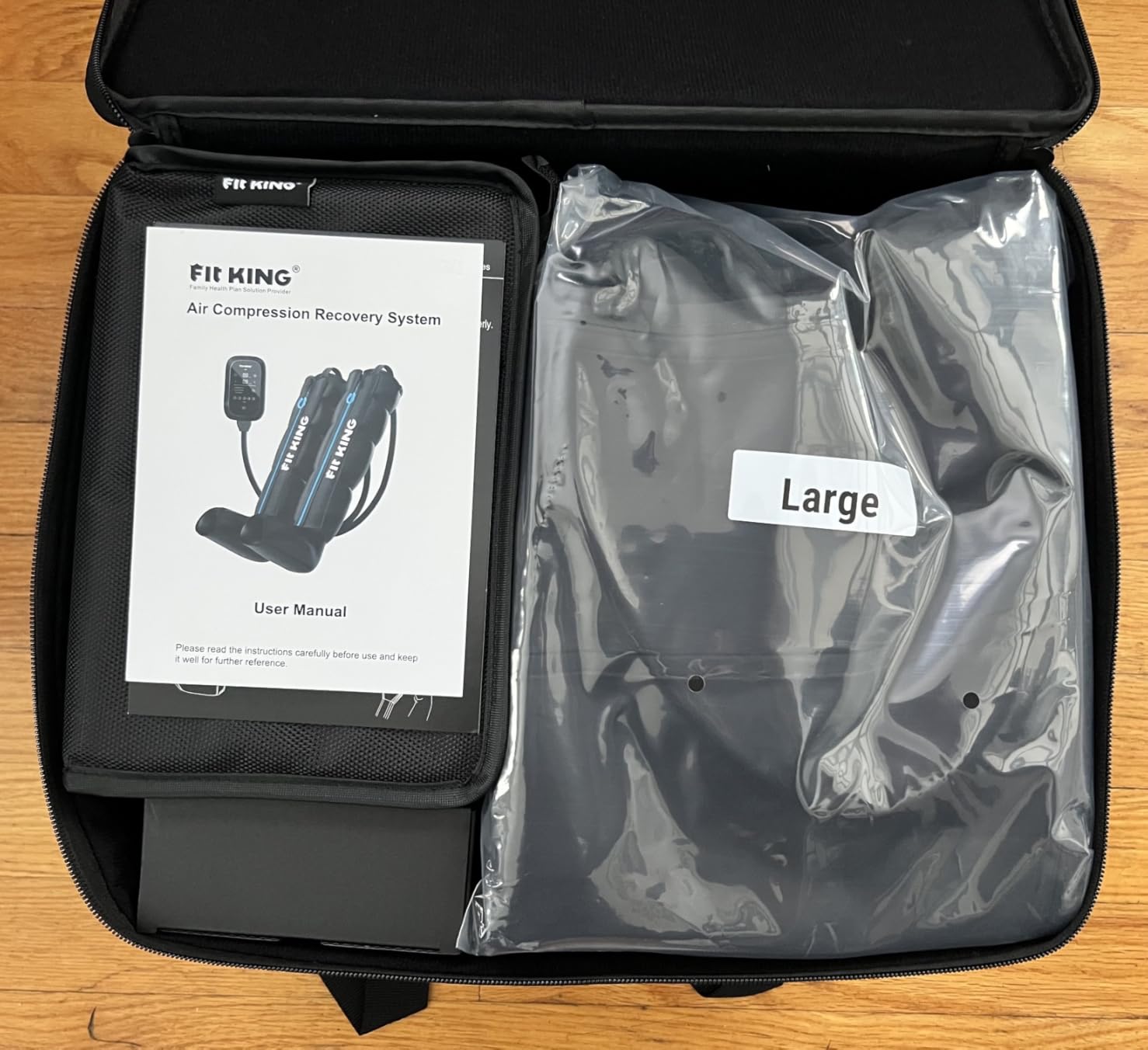 FIT KING Pro Leg Massager Athlete Compression Recovery Boots Cordless M customer photo 1