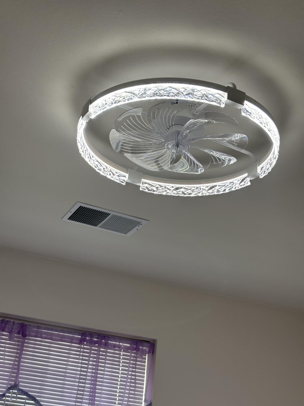 ZMISHIBO 24 Inch Ceiling Fans with Lights, Flush Mount Remote & App Control customer photo 1