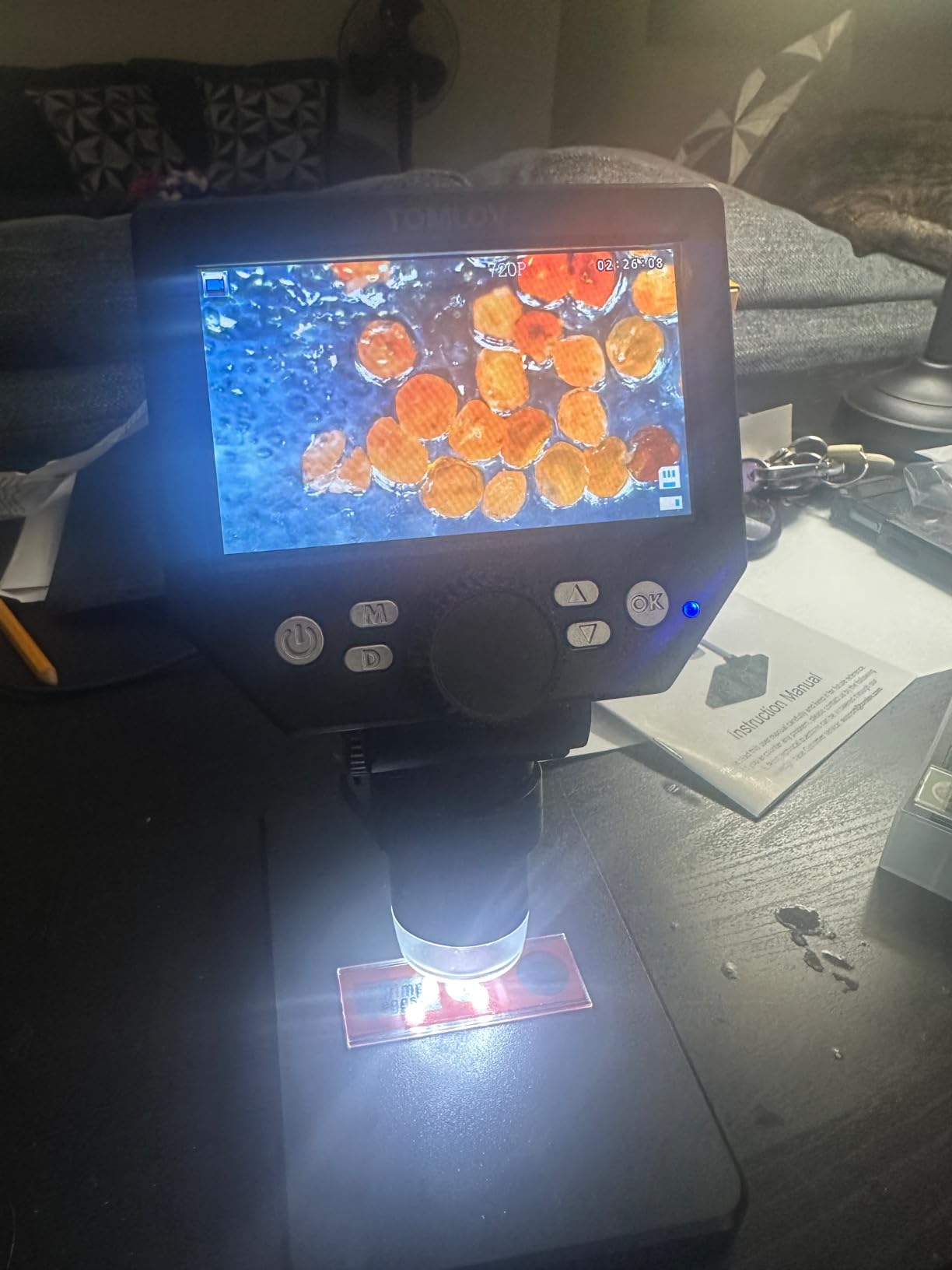 TOMLOV DM4W Microscope with Weighing Scale: 4.3