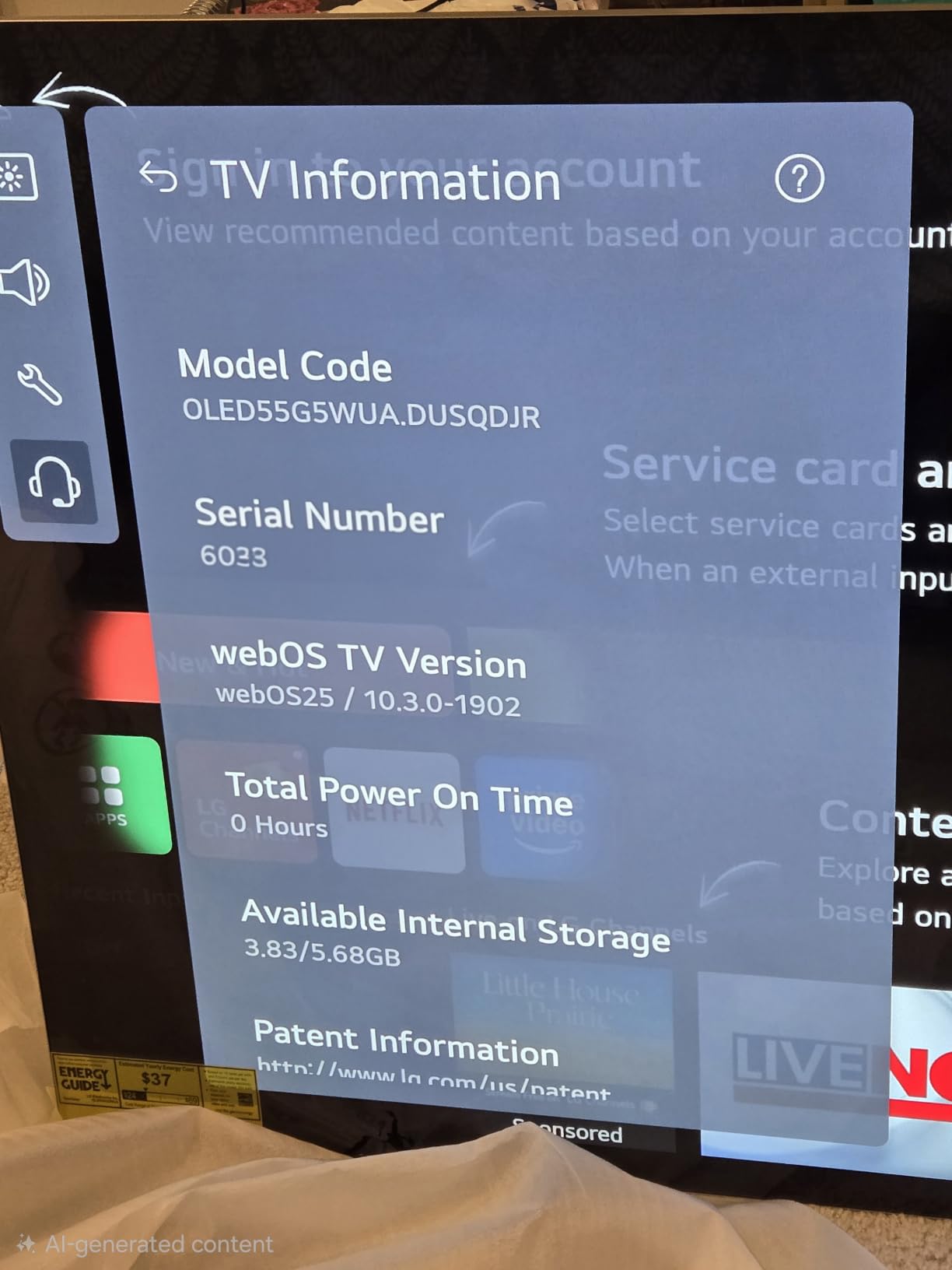 LG 55-Inch Class OLED evo AI Super Upscaling 4K G5 Series Smart TV w/Dolby Atmos & Vision, HDR10, Filmmaker Mode, Wow Orchestra, Alexa Built-in (OLED55G5WUA, 2025) customer photo 2
