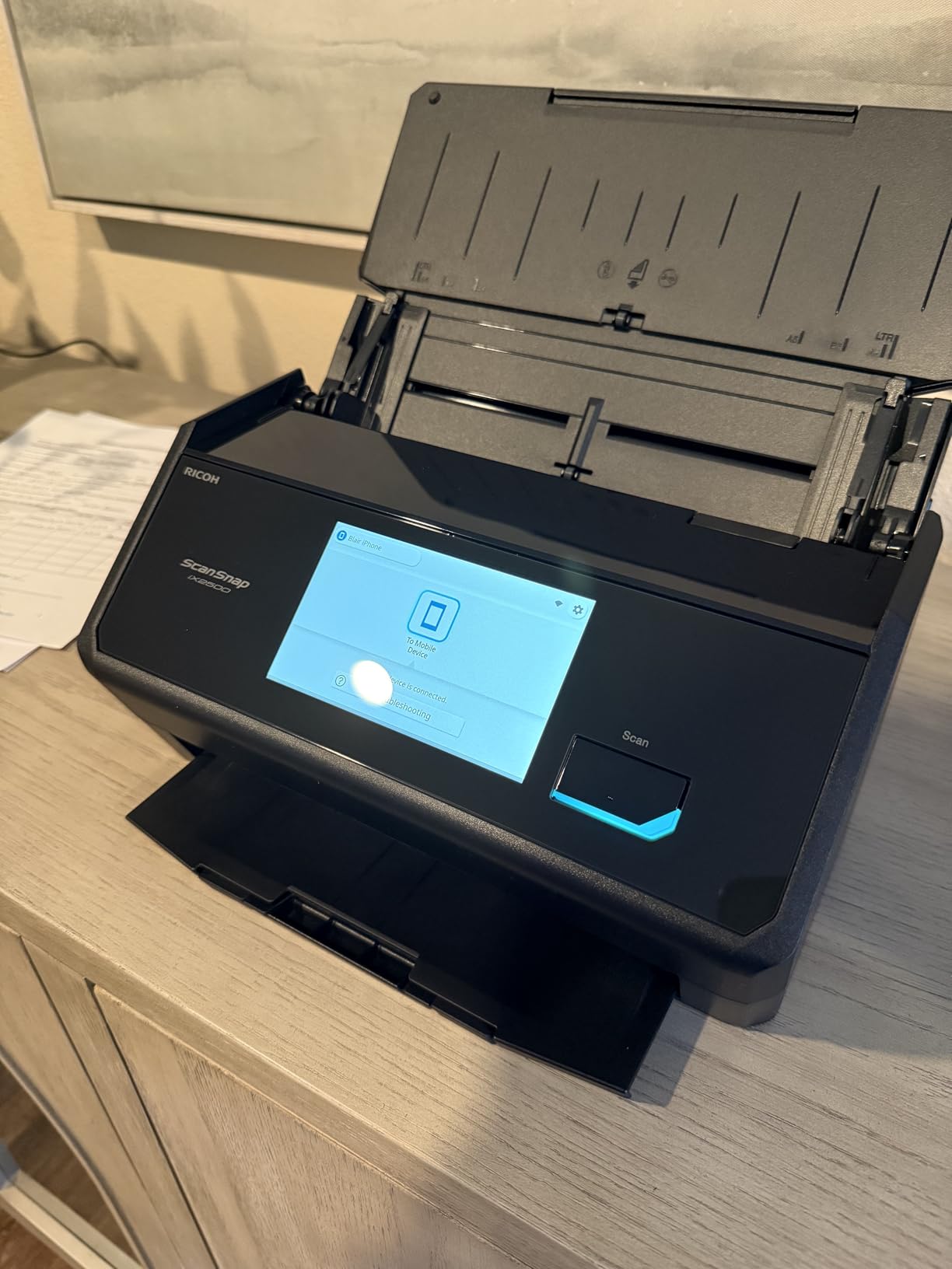 ScanSnap iX2500 Wireless or USB High-Speed Document Scanner, Black customer photo 1