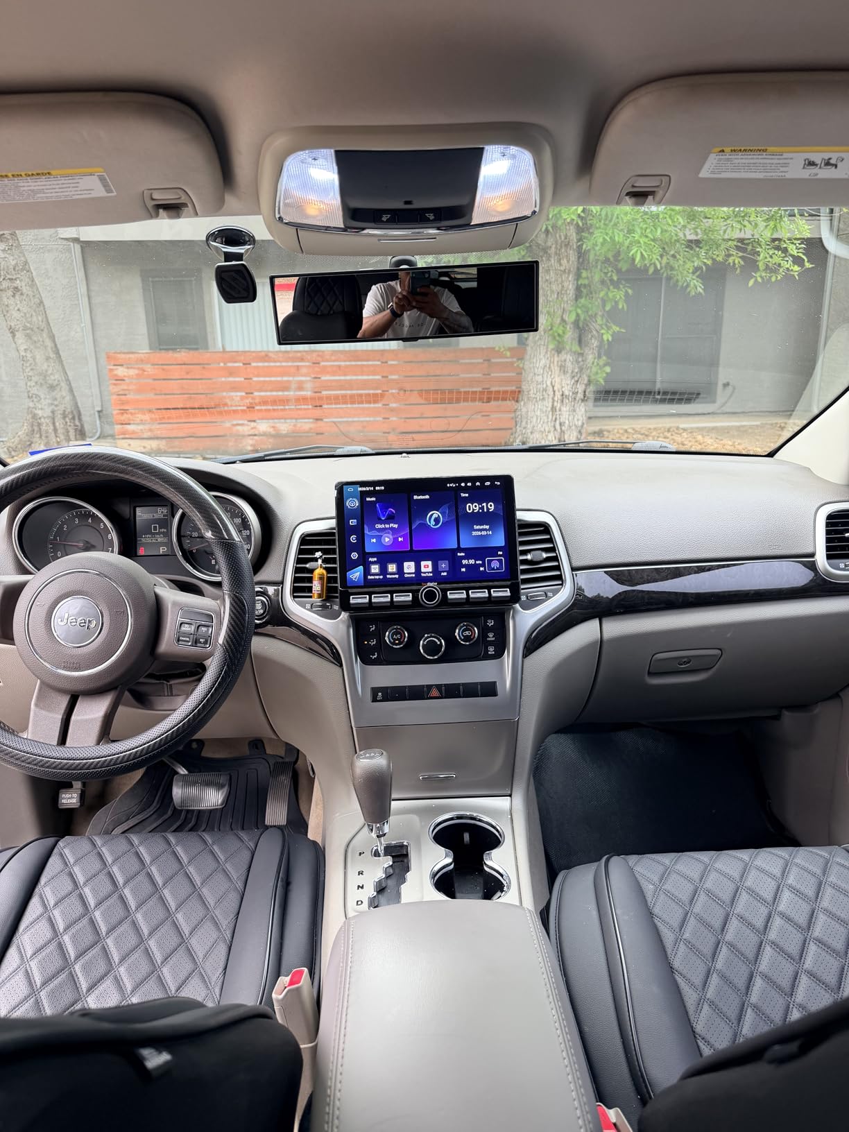 4G LTE QLED Radio for Jeep Grand Cherokee 2011 2012 2013 Upgrade,8-Core CPU Touch Screen Stereo,Wireless CarPlay & Android Auto,Support OEM SWC and Free Camera customer photo 1