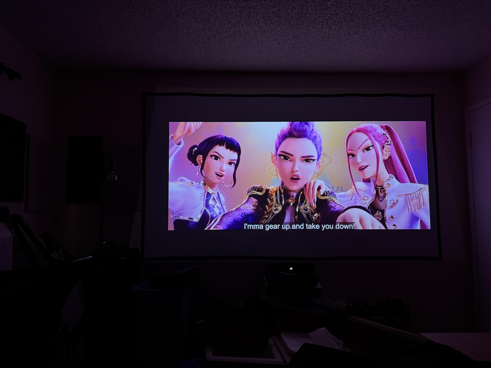 XGIMI Elfin Flip Plus Portable Projector, 500 ISO Lumens, Adjustable Stand, Google TV with Licensed Netflix, 1080P Resolution Home Projector customer photo 1