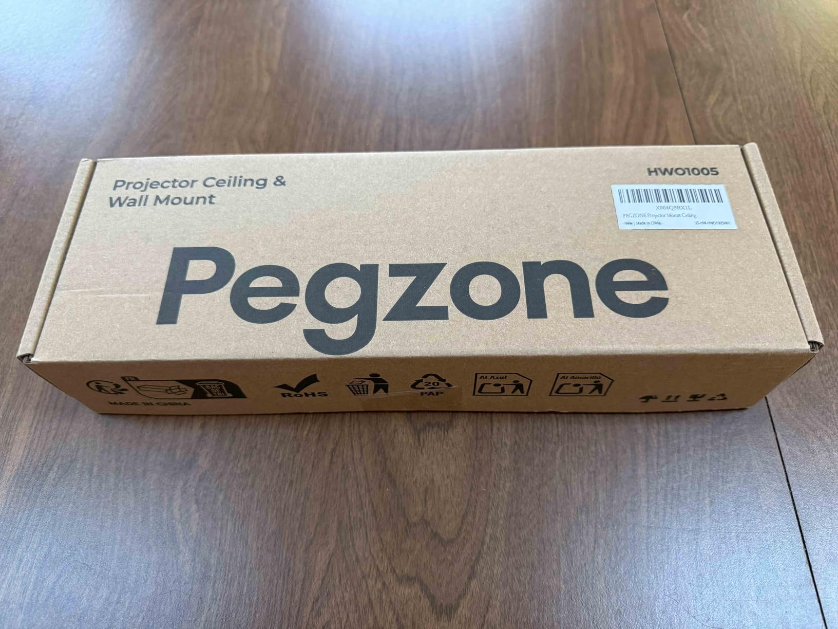 PEGZONE Projector Ceiling Mount 3-in-1 Bracket Extension Pole 44lbs Black | Universal Adjustable, Wall & Ceiling Mount, Fits Epson Optoma, Home Theater Office, Black Finish, 44lbs Capacity customer photo 1