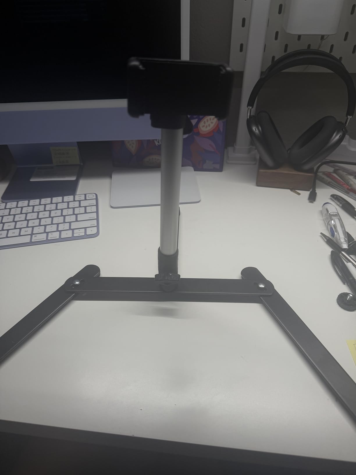YIFMEIG Overhead Tripod for Mini Projector - Phone Holder, Camera Stand, Webcam, Stronger Support with Clip for Cookie Decorating, Teaching Online Live Streaming and Showing 360° Rotation customer photo 2