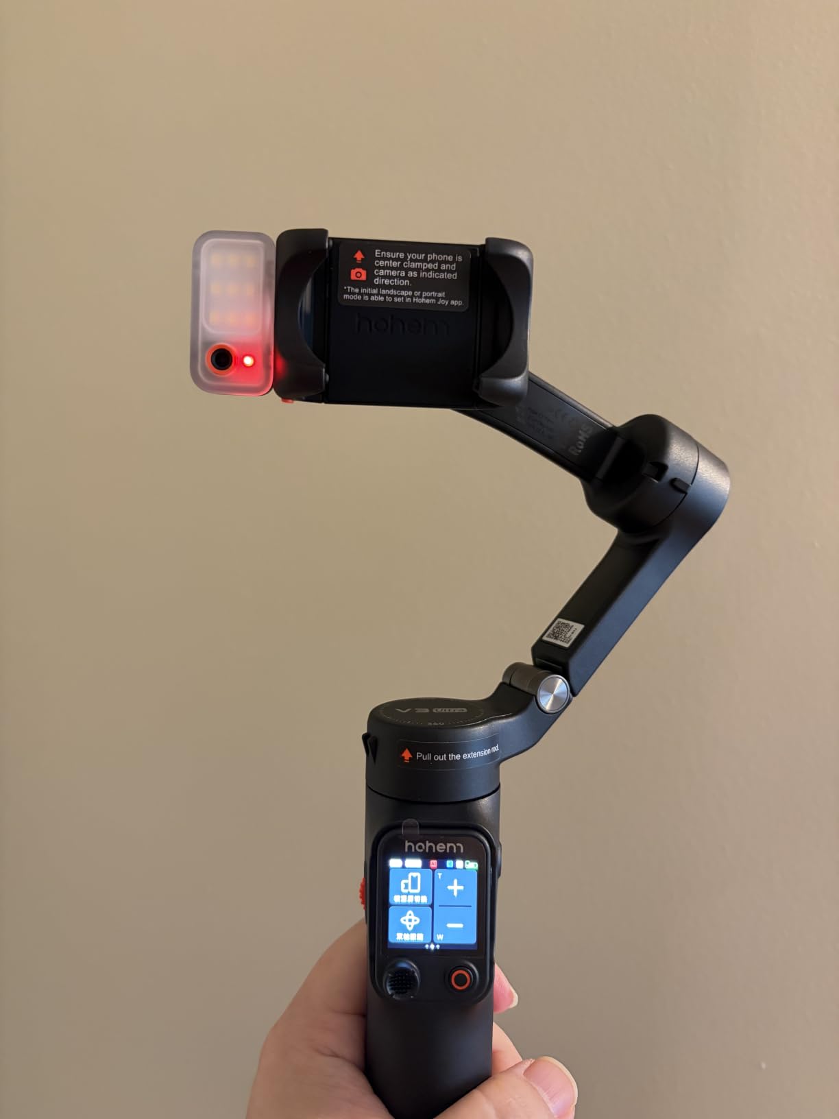 hohem iSteady V3 Ultra 3-Axis Gimbal Stabilizer for iPhone & Android | AI Live Feed Monitoring, AI Auto Tracking, Touchscreen Remote, iSteady 9.0 Anti-Shake, 8