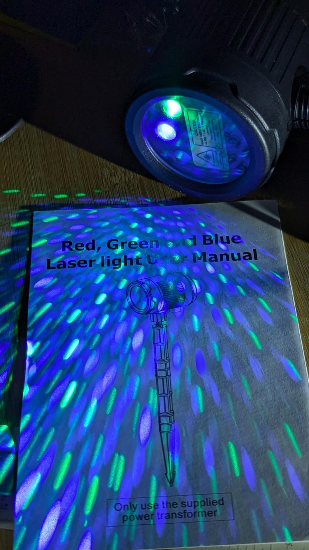 Christmas Laser Projector Light Outdoor, RGB 3 Colors Laser Lights with 24 Patterns, IP65 Waterproof Star Projector Firefly Moving Lights Show Decor for Garden Yard Christmas Halloween Holiday Party customer photo 2