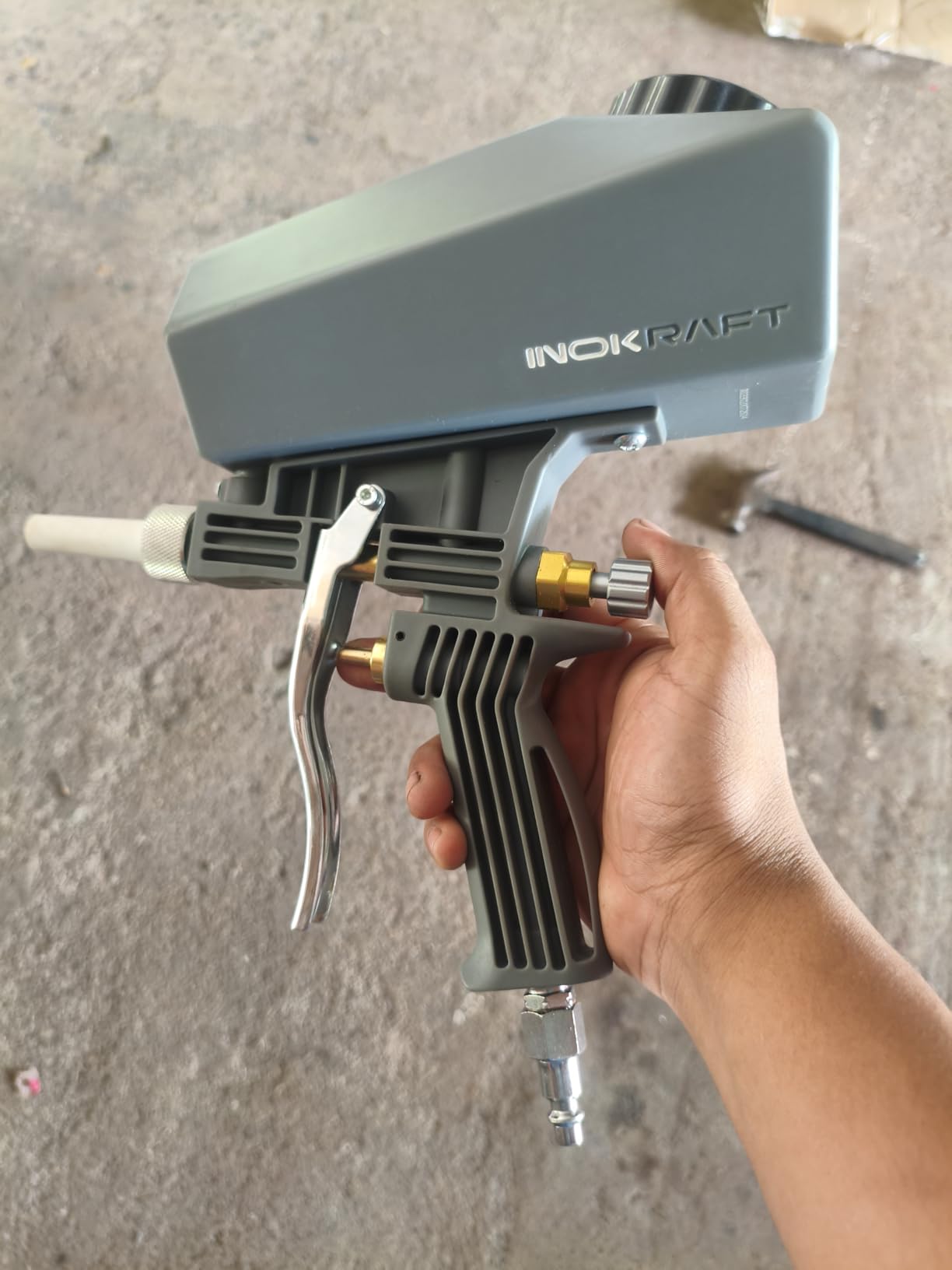 InoKraft Leak-Proof Sand Blaster Kit for Air Compressor, Auto Rust Removal customer photo 2