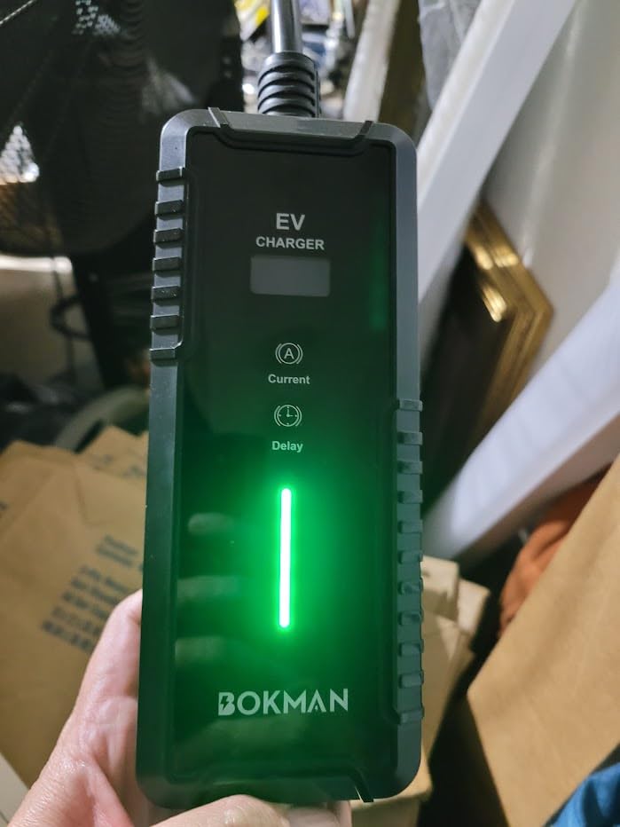 bokman Portable Level 1&2 EV Charger, 16A 20ft, NEMA 6-20P/5-15 Adapter customer photo 1