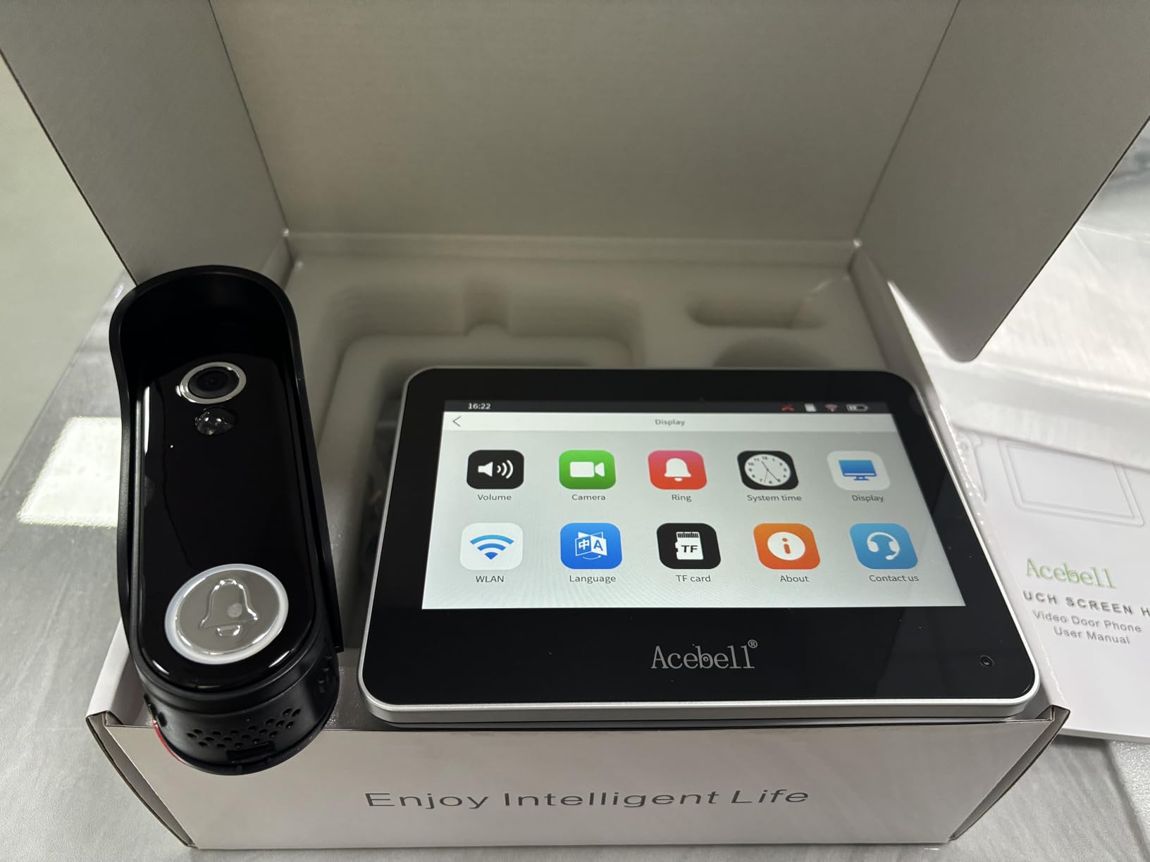 Wireless Smart Video Doorbell Intercom System, WiFi 1080P Video Doorbell Camera with Monitor, Video Door Phone with 7''Touch Screen, Motion Detection, No Subscription, APP Control customer photo 1