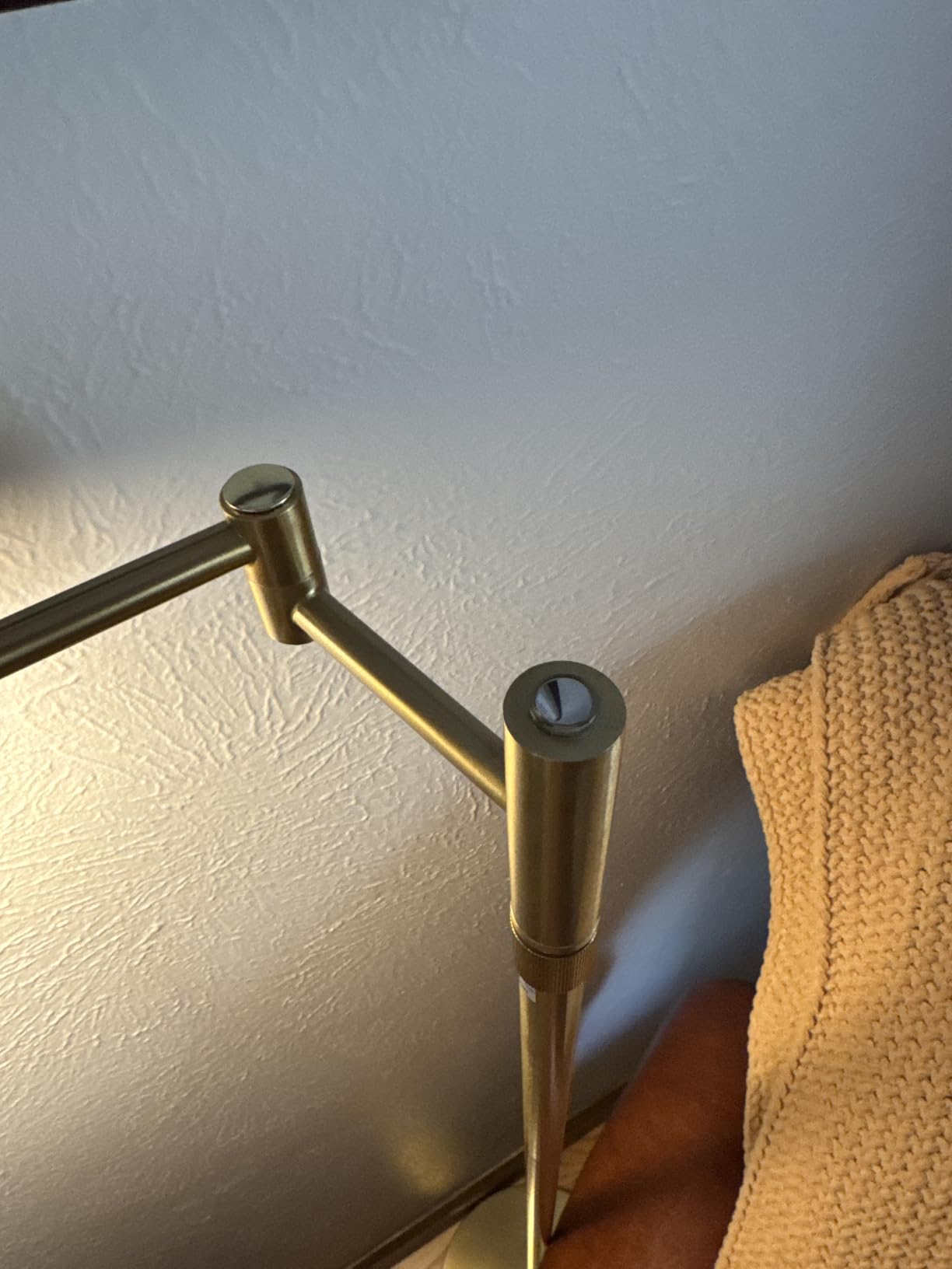 SUNMORY Dimmable LED Pharmacy Floor Lamps, 16W/1500LM Bright Reading Lamp | Remote Touch Control, 350°Swing Arm, Adjustable Height, Task Craft Tall Standing Light for Living Room Bedroom Office, Gold customer photo 2
