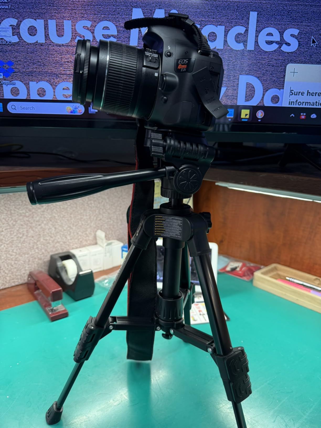 NEEWER Entry Level Version TP52 Mini Desk Phone Tripod Camera Webcam Stand | Compatible with iPhone for Video Recording, Small Compact Table Top DSLR Camcorder Stand, 3 Way Pan Tilt Head, Phone Holder customer photo 2