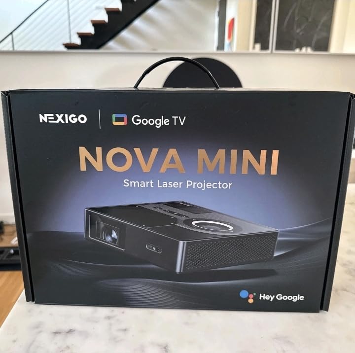 NexiGo Nova Mini, Portable Laser Projector, Google TV w/ Netflix, 1080p FHD, 1200 Lumens customer photo 2
