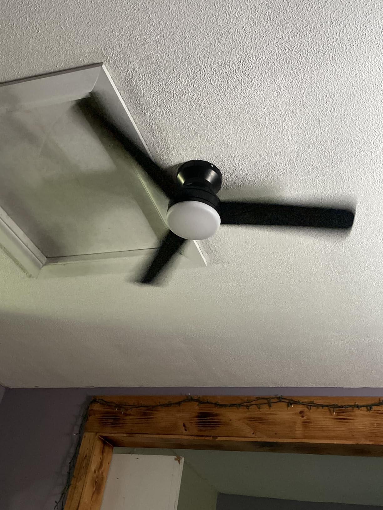 42'' Black Low Profile Ceiling Fans with Lights and Remote Control | Flush Mount, Quiet Reversible DC Motor, Memory Function, 3CCT Dimmable, Timer, Noiseless, for Bedroom/Living Room customer photo 2