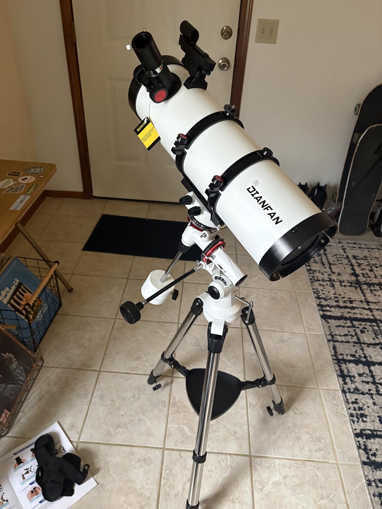 Dianfan 150EQ Professional Astronomy Telescope for Adults High Powered | Portable Manual Equatorial Reflector Telescope for Beginners, Stainless Steel Tripod, Phone Adapter, Moon Filter & Carry Bag customer photo 2