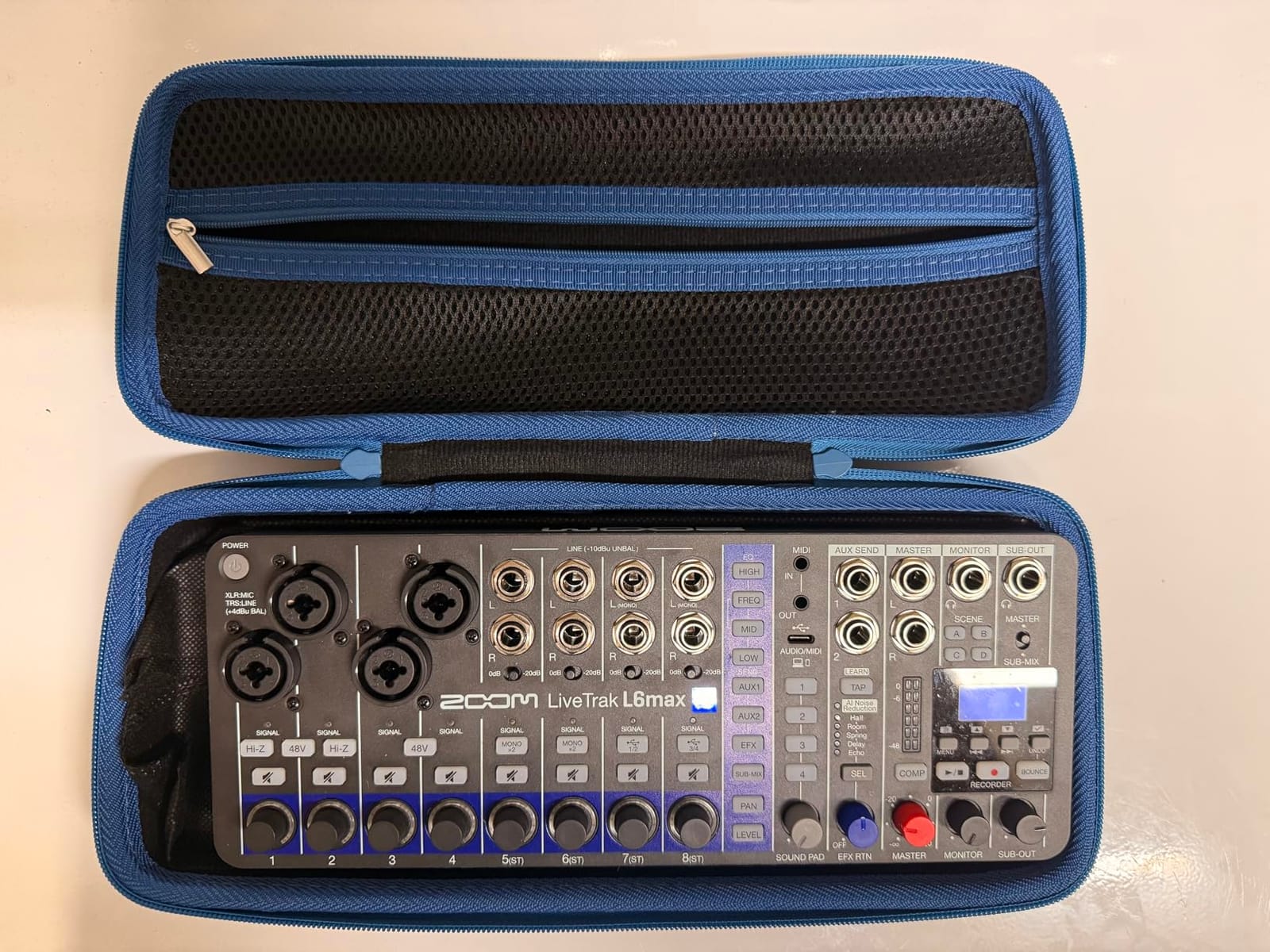 Zoom LiveTrak L6max Mixer/Recorder for Musicians & Podcasters | Clip-Free Audio with 32-Bit Float, 12-Channel, 4 Combo + 8 Stereo Inputs, MIDI, AI Noise Reduction, Battery Powered customer photo 1