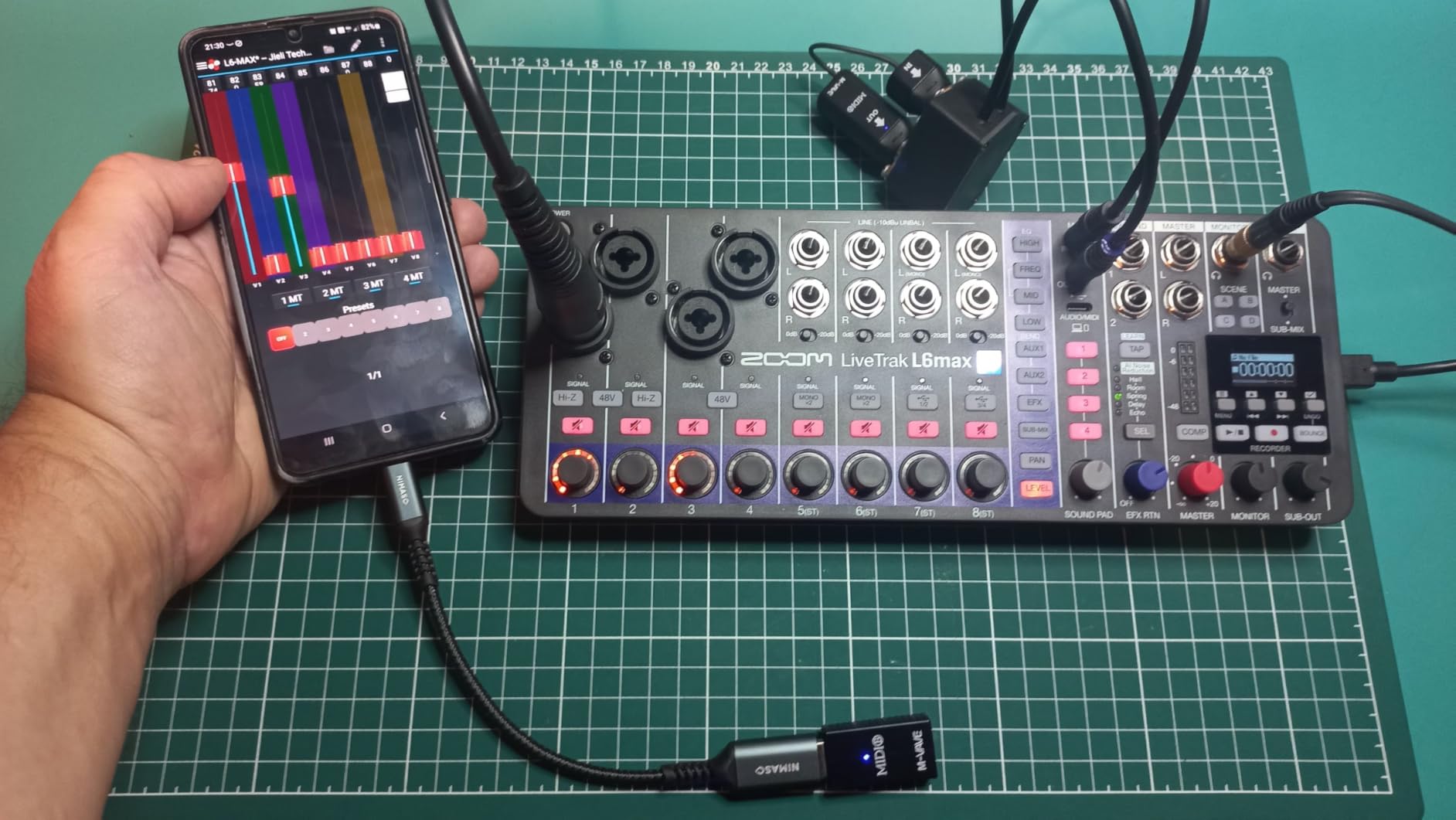 Zoom LiveTrak L6max Mixer/Recorder for Musicians & Podcasters | Clip-Free Audio with 32-Bit Float, 12-Channel, 4 Combo + 8 Stereo Inputs, MIDI, AI Noise Reduction, Battery Powered customer photo 2