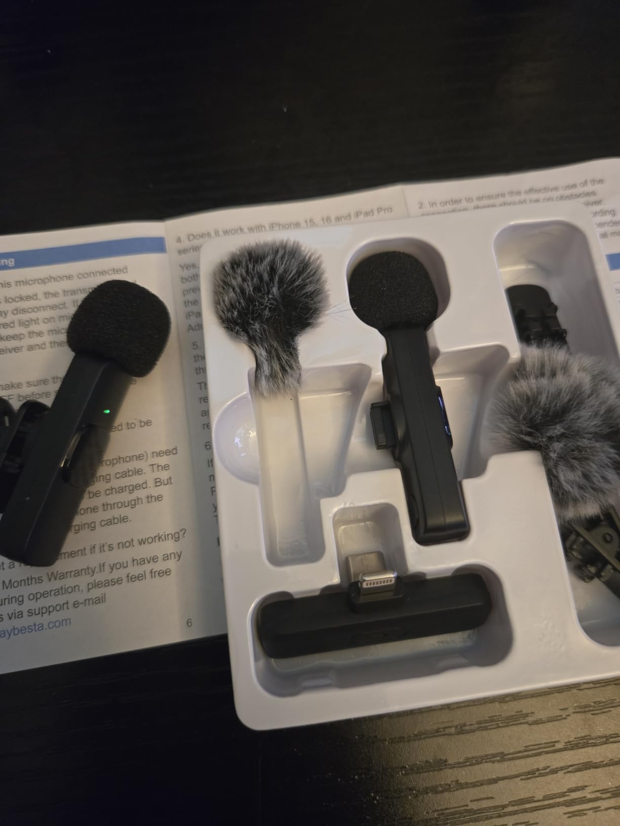 MAYBESTA Wireless Mini Microphone for iPhone, Android Phone - 2 Pack Lavalier Lapel Mic for Audio Video Recording - Clip on Content Creator Microphones for YouTube Tiktok Podcast Vlogging customer photo 2