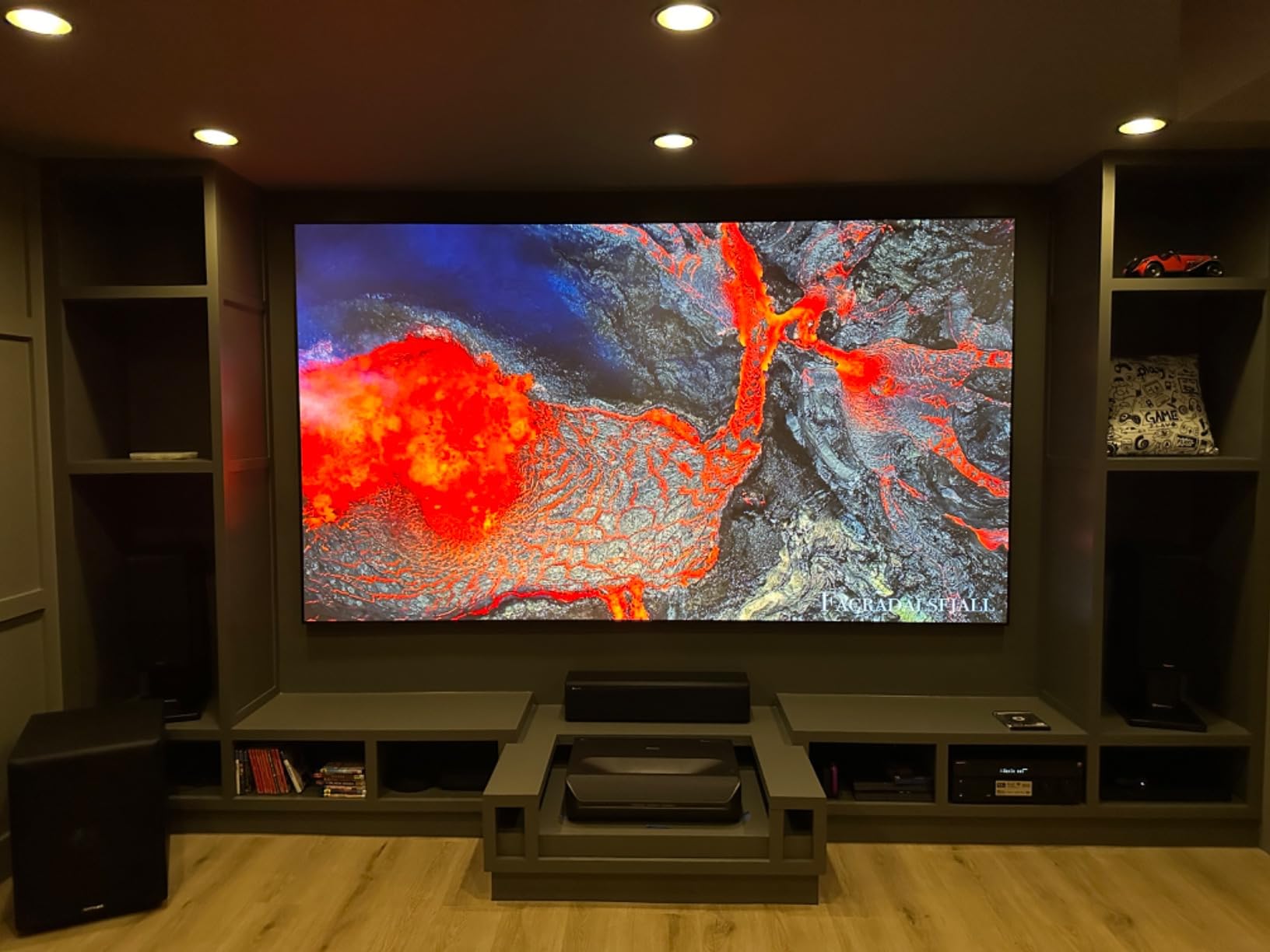 Aurora Pro Ultra Short Throw 4K Tri-Color Laser Projector with 100