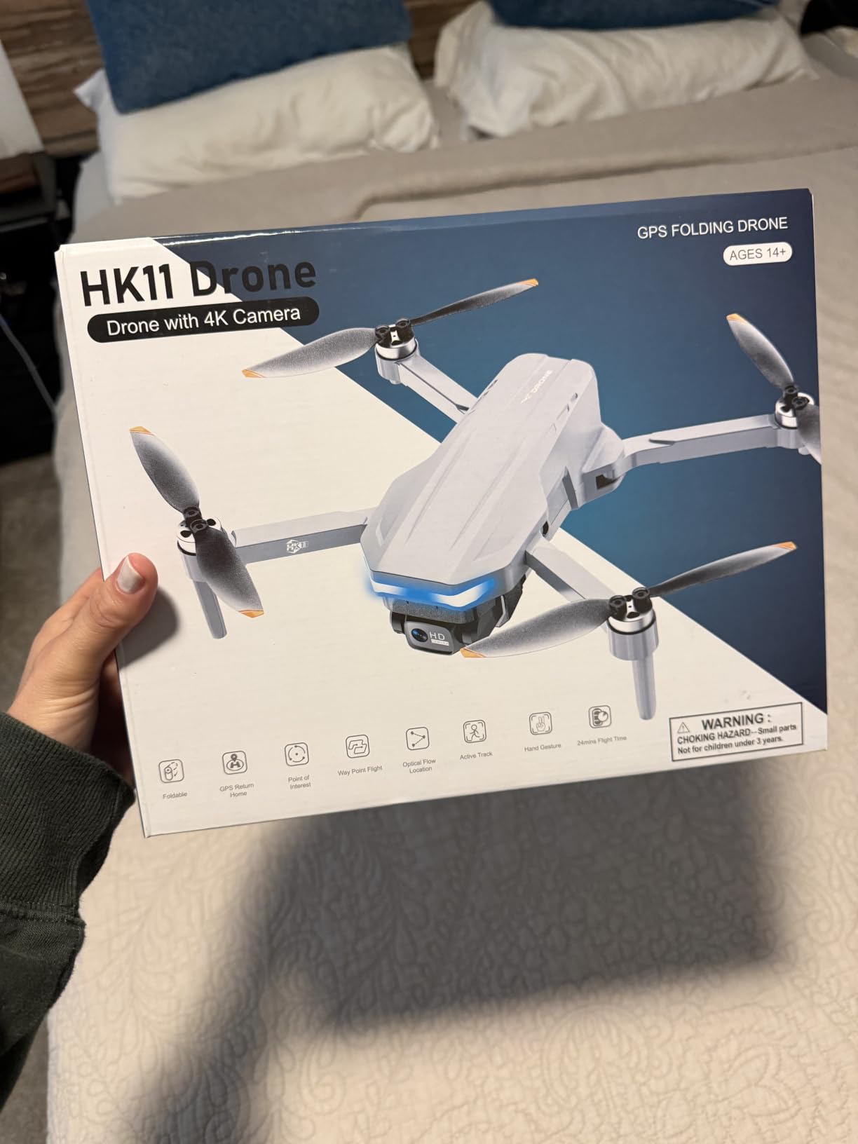 Oddire Drones with Camera for Adults 4K, GPS Auto Return, Waypoint Flight, Orbit Fly, GPS Follow, Gesture Control, Foldable Drone with Brushless Motor, 249g Light, 48 Mins Flight Time with 2 Batteries customer photo 1