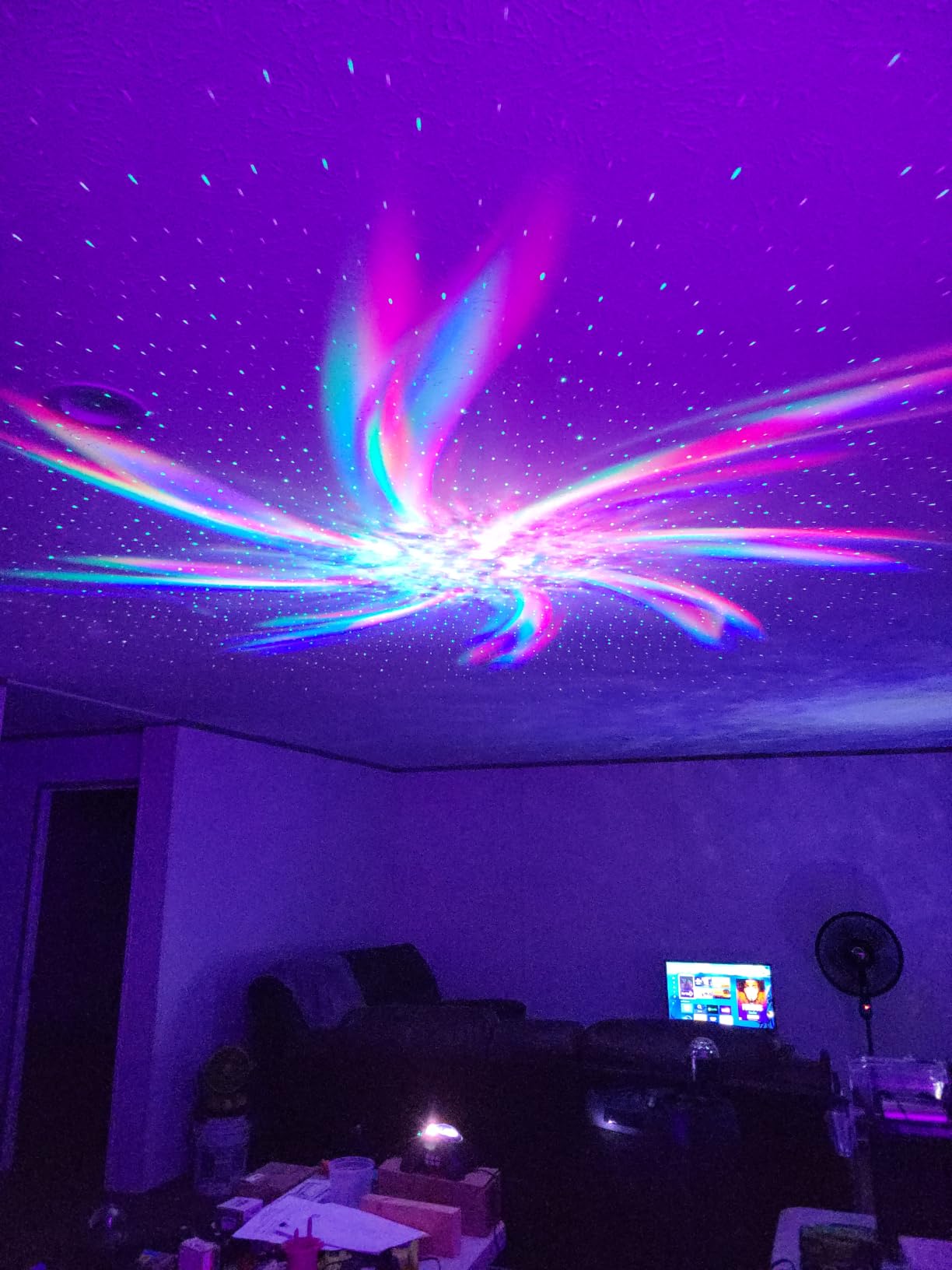 Rossetta Dual Lens Galaxy Star Aurora Projector Night Light for Bedroom, 58 Light Effects, White Noise, Bluetooth Speaker, Music Sync, Remote Control, Timer, Room Decor Gift customer photo 2