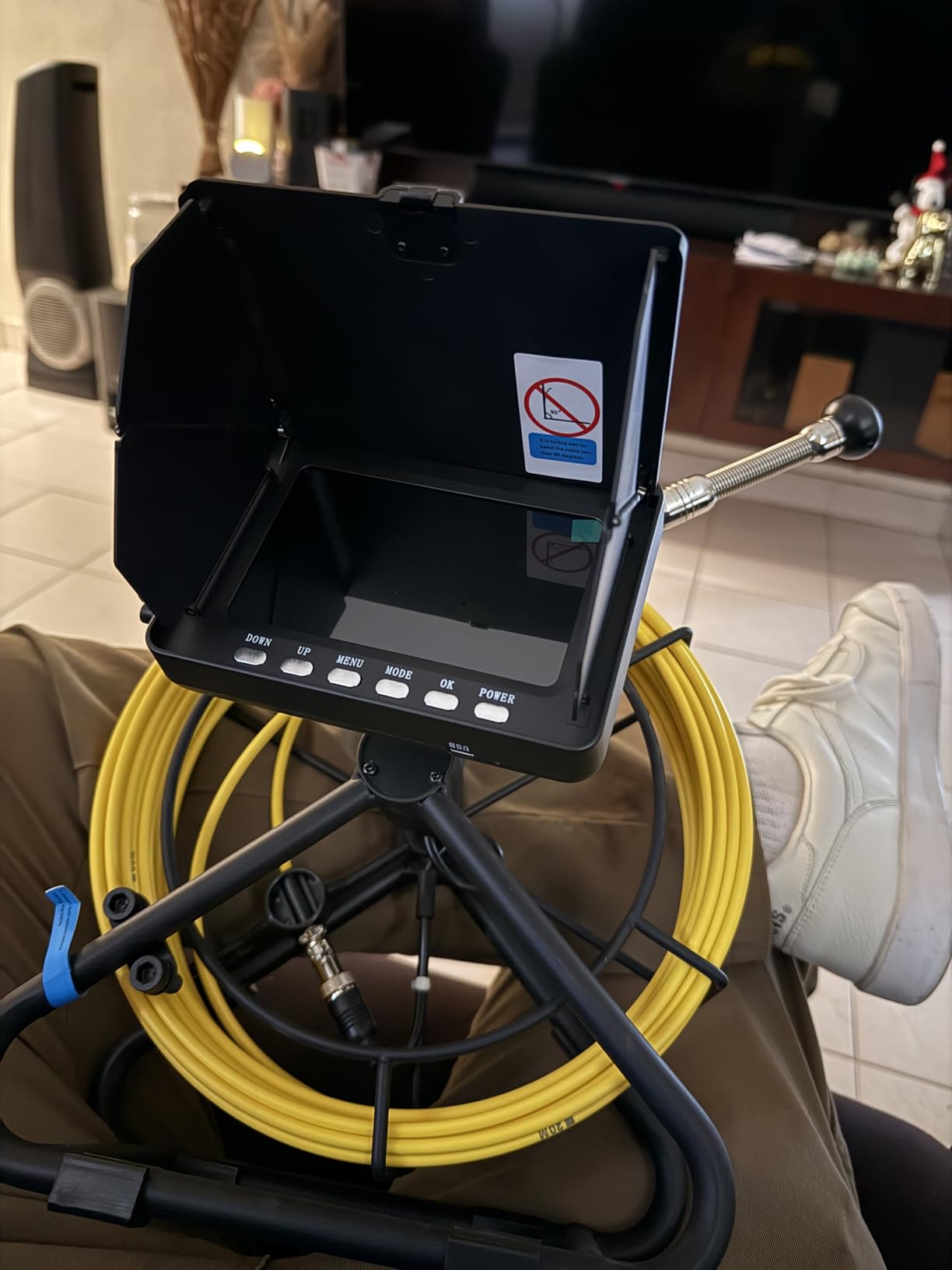 Sewer Camera 100FT, 5'' HD 1080P w/DVR-32GB Pipe Inspection Camera 5000mAh customer photo 1