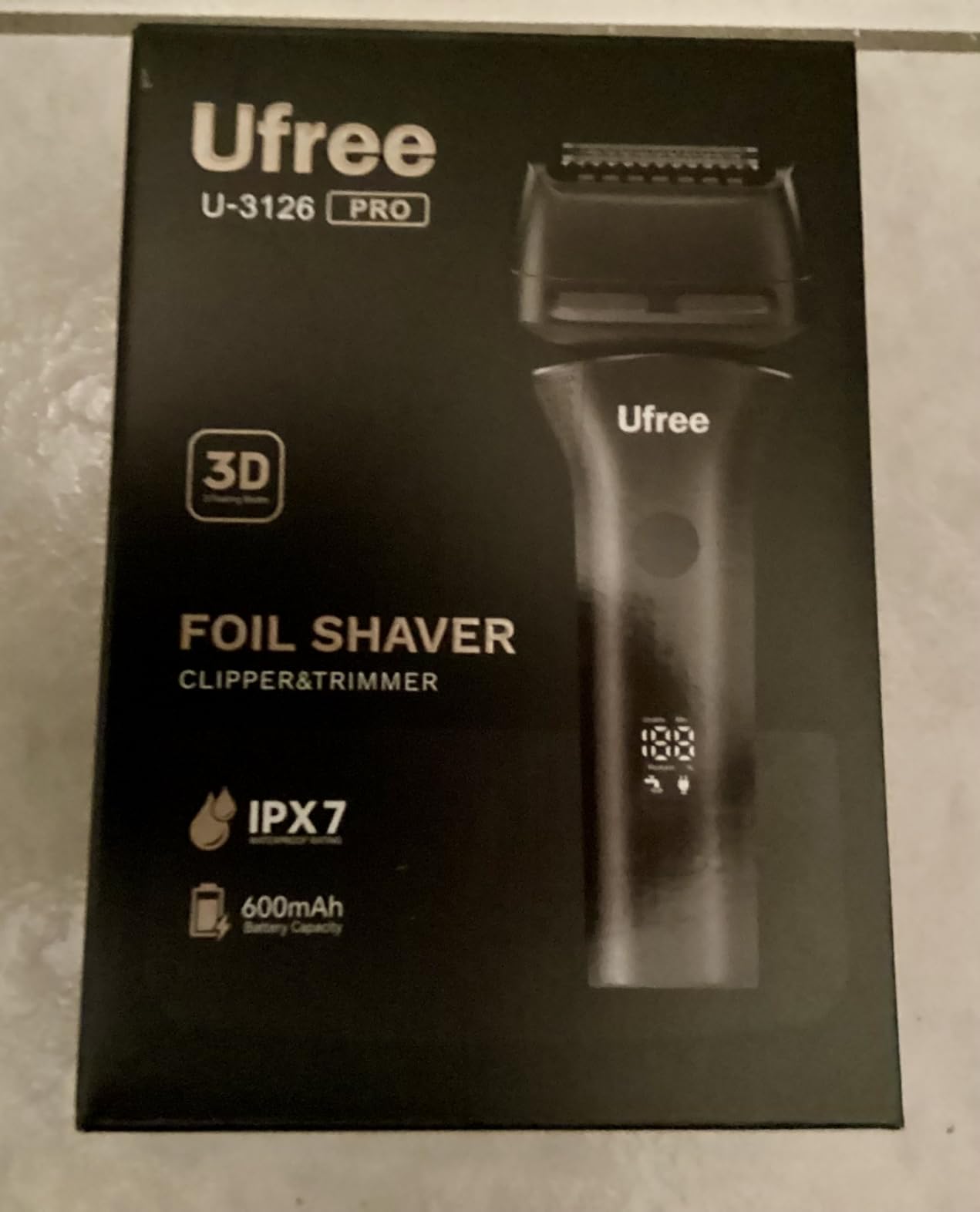 Ufree Foil Shaver with Pop-Up Trimmer, 8,500 RPM Electric Razor for Men, Wet & Dry Electric Shaver with 2 Speed Modes, LED Display, Rechargeable Cordless, IPX7 Waterproof, Silver customer photo 2