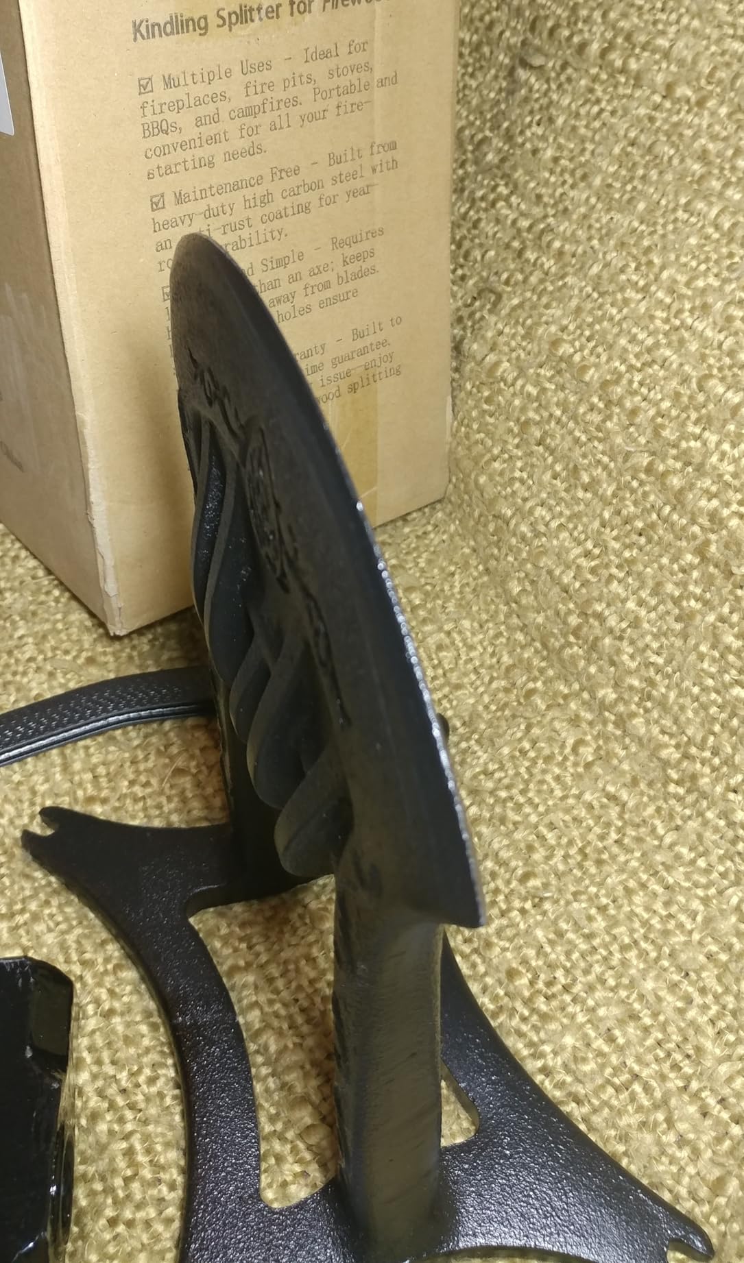 Cast Iron Kindling Splitter with 3Lbs Sledge Hammer,Medium-Sized customer photo 2