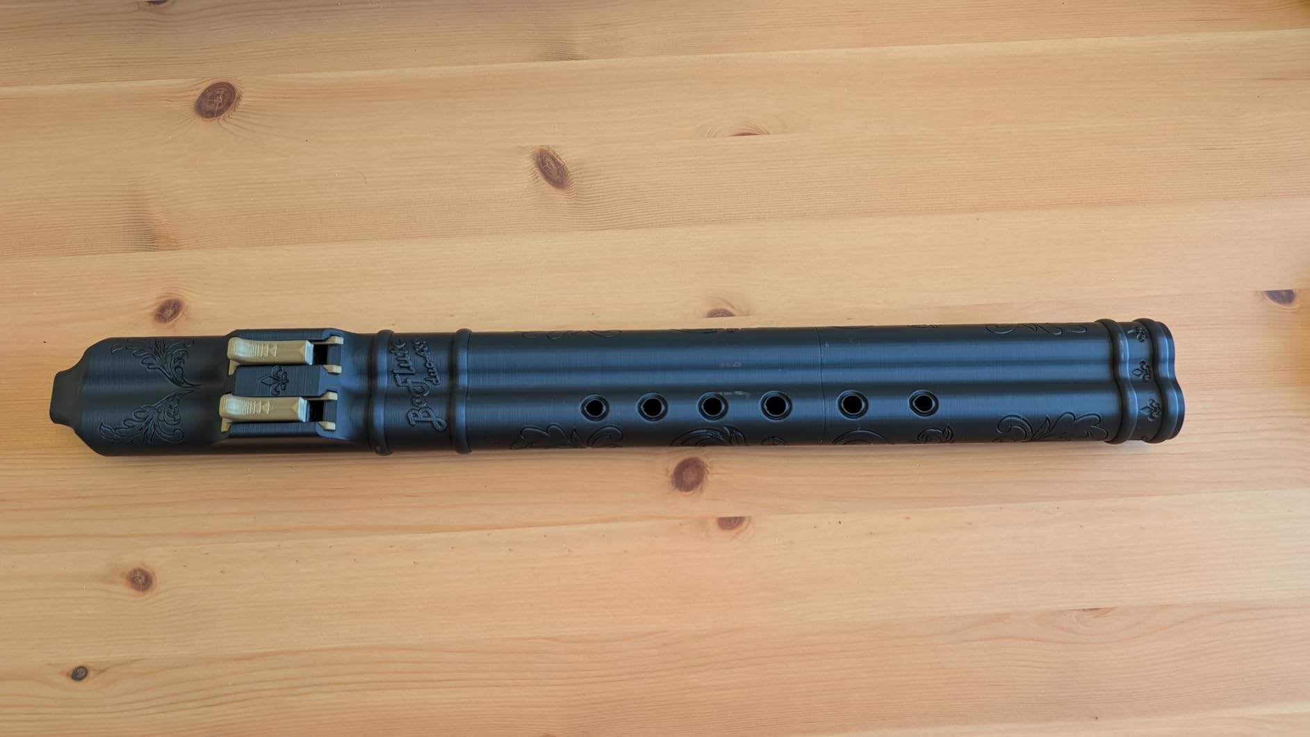 BAFlute Native American Style Drone Flute, 432hz Double Chamber Drone Flute, 3D Printed, Black, Key of A customer photo 1
