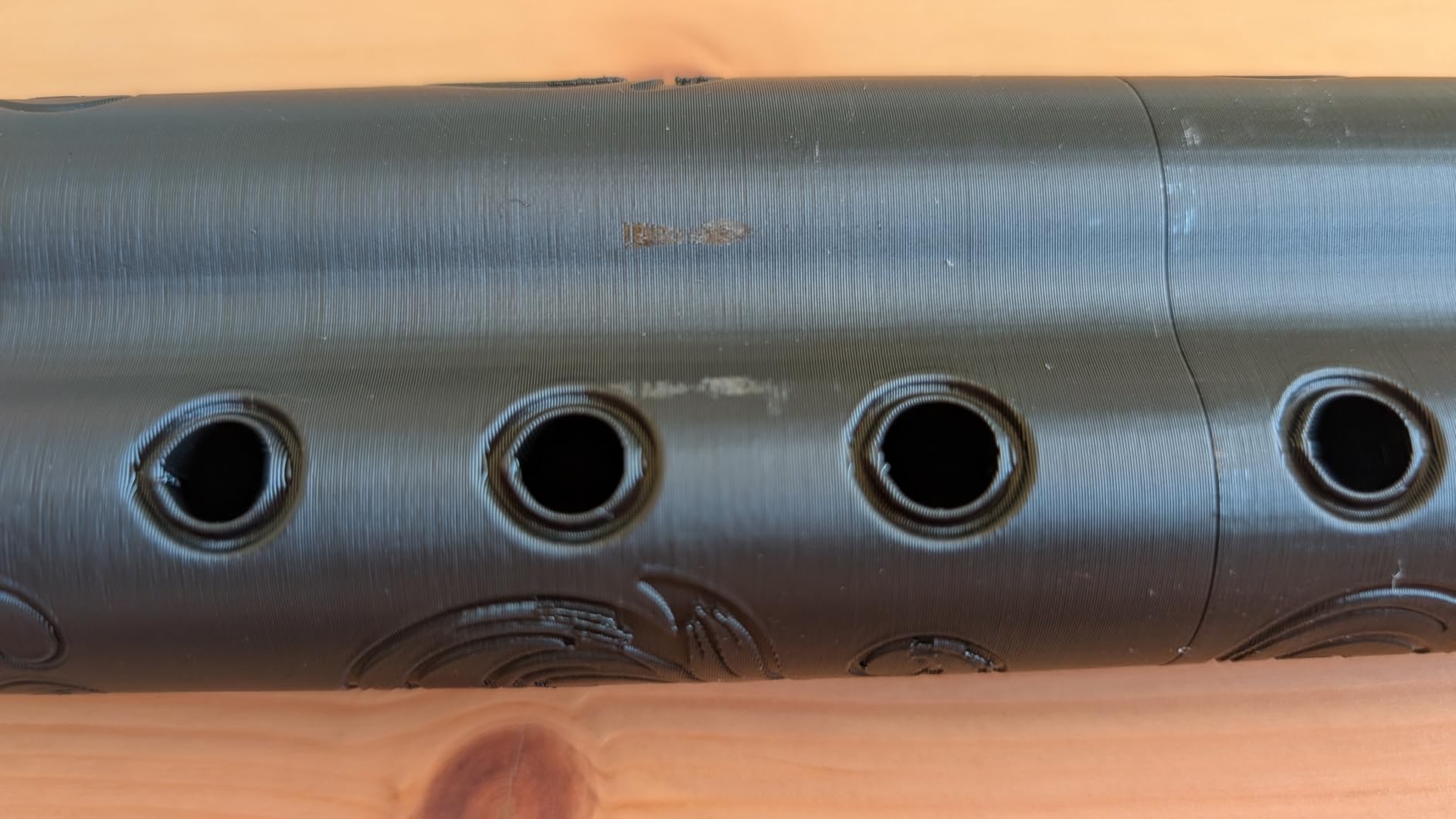 BAFlute Native American Style Drone Flute, 432hz Double Chamber Drone Flute, 3D Printed, Black, Key of A customer photo 2