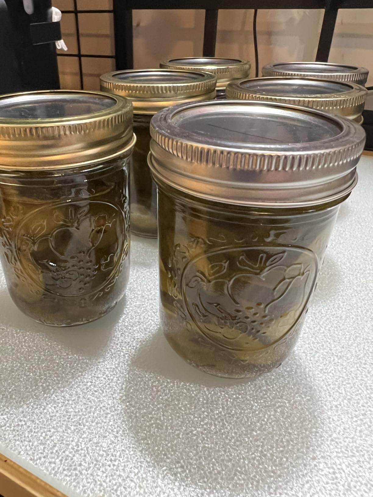 Xileanalee Fermentation Kit Set for Wide Mouth Mason Jar,Sauerkraut/Pickling Kit with 4 Glass Fermentation Weights,4 Fermenting Lids,4 Airlocks,5 Silicone Gaskets,5 Silicone Grommets(No Jars) customer photo 1