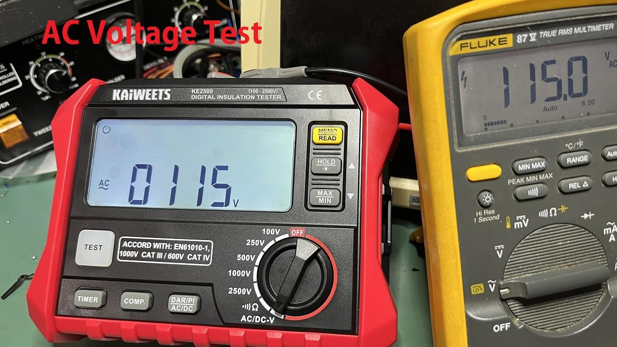 KAIWEETS Megohmmeter Insulation Tester 0.1MΩ-200GΩ 2500V DAR/PI Ohm Meter customer photo 2