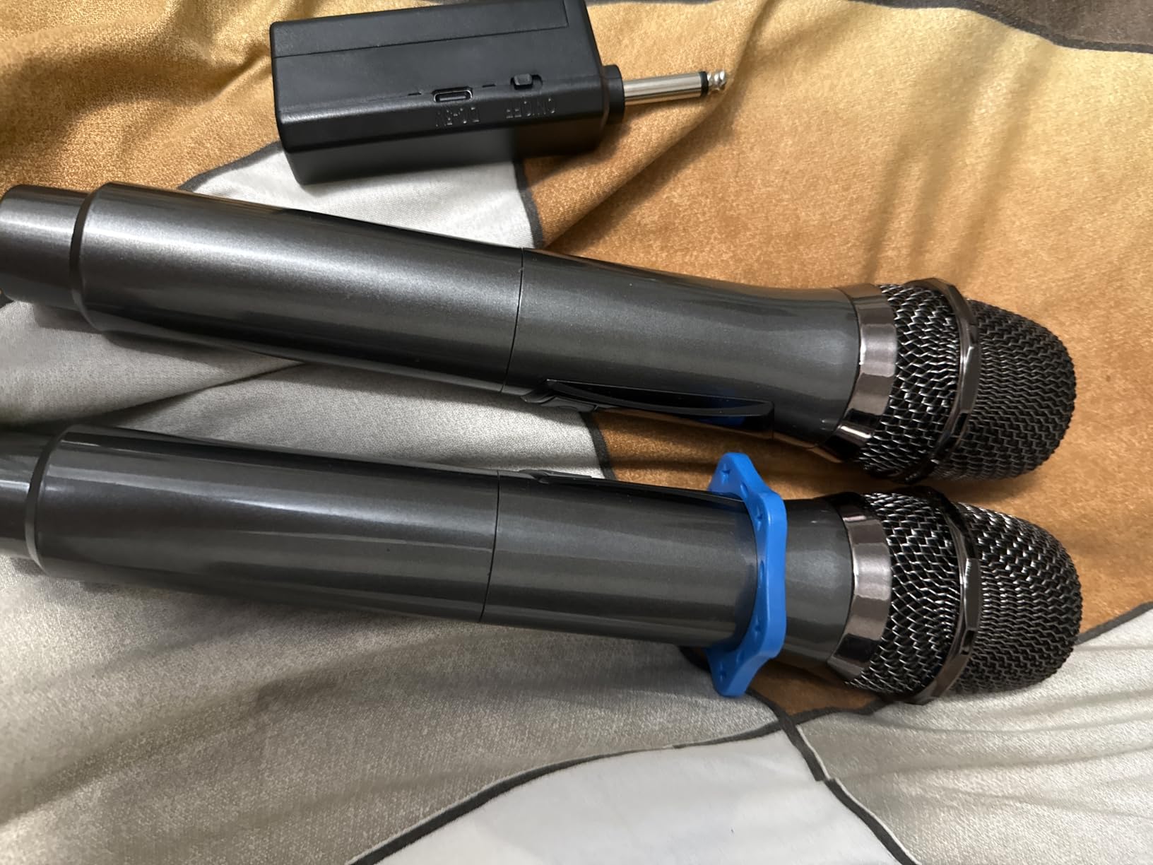 Wireless Microphone,Professional Dual Handheld Cordless Dynamic Mic System with Rechargeable Receiver,Plug & Play,Compatible with karaoke machines and PA systems for Speech,Church,Wedding,DJ,Party customer photo 1
