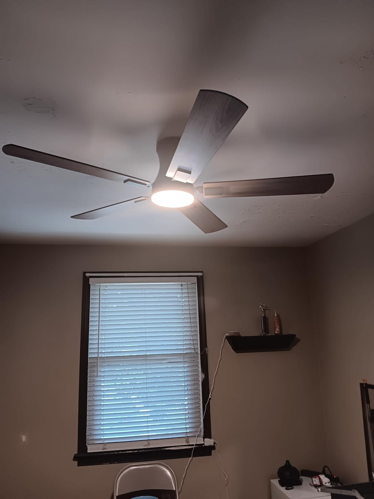 Fanbulous 52 inch Ceiling Fan with Light, Low Profile, App & Remote Control | Flush Mount, Stepless Dimming LED Light, Quiet Reversible DC Motor, Memory Function, Living Room, Bedroom, Patio, Black customer photo 2