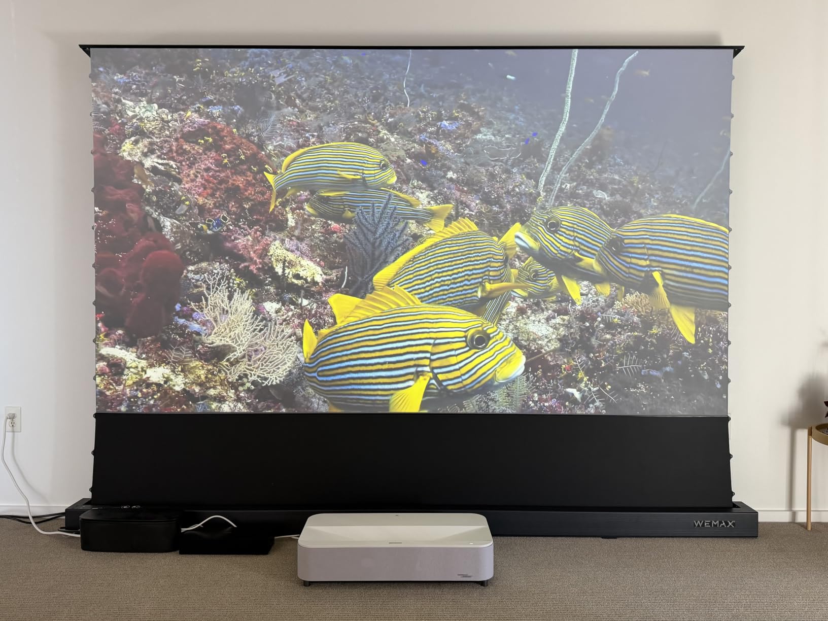 Epson Lifestudio Grand Plus Ultra Short Throw Laser Projector | 4000 Lumens Color and White Brightness 4K Display Technology Sound by Bose Built-In Google TV 3-Chip 3LCD Technology, Black customer photo 2
