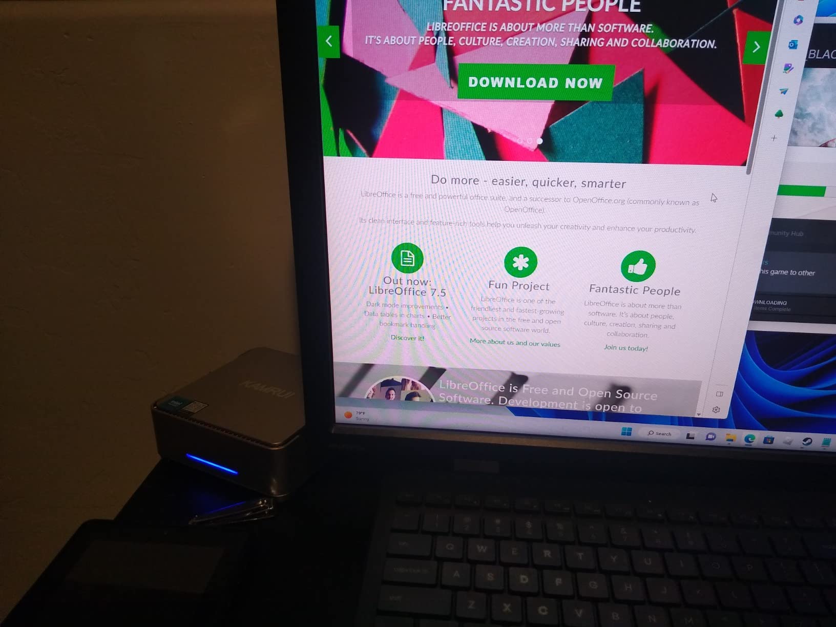 KAMRUI E3B Mini Gaming PC, Mini PC AMD Ryzen 7 7730U (Beat Ryzen 7 5825U, Max 4.5GHz 8C/16T) Micro Desktop Computers 16GB RAM 1TB SSD, WiFi 6, BT5.2, Triple Display 4K@60Hz for Office Home customer photo 2