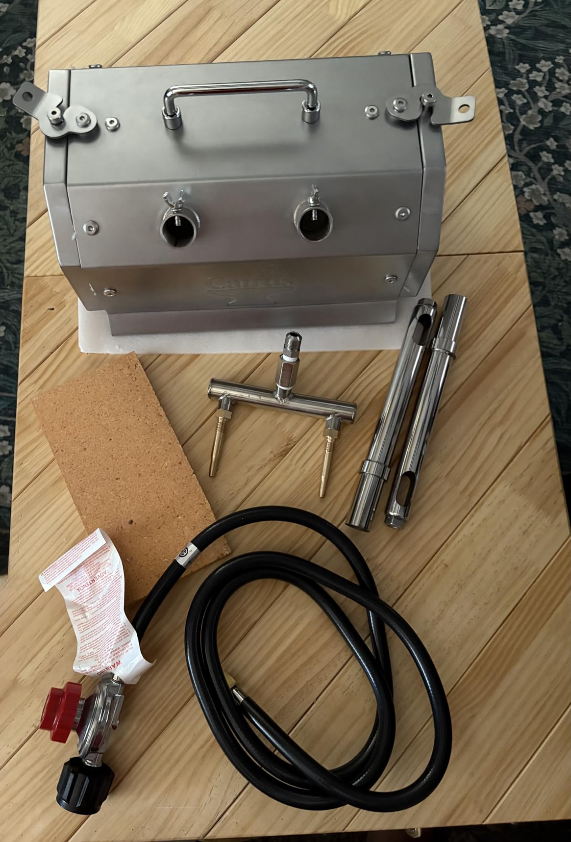 2 Burner Propane Forge with Double Doors, Portable Gas Blacksmith Forge Kit with Gas Ball Valve and 30PSI Regulator, Knife Making and Metalworking Blacksmithing Tools for Beginners customer photo 1
