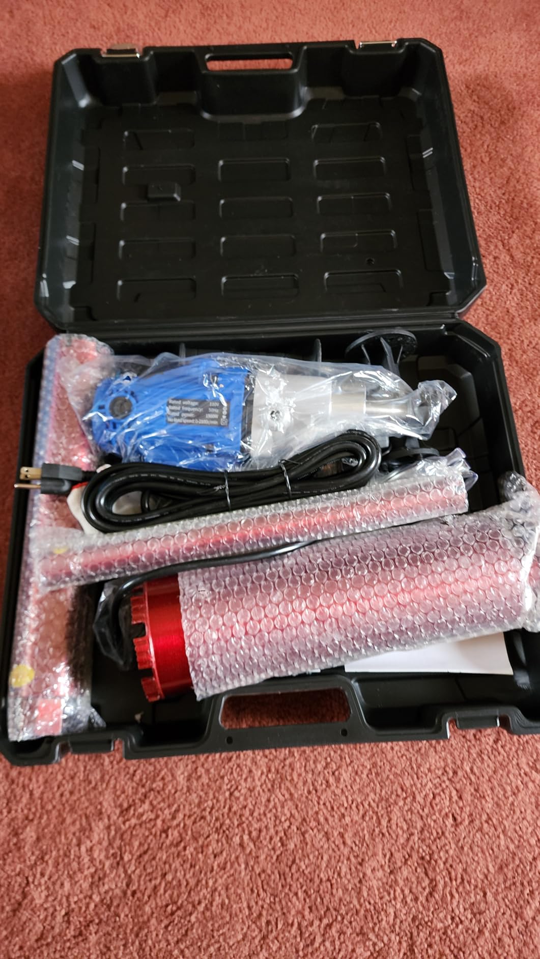 Diamond Core Drilling Machine,concrete core drill,Thread Core Drills Rig with Water Pump Water Pipe equipped,Wet & Dry Core Drill Rig with three industrial-grade drill bits, for Concrete Brick Stone customer photo 1