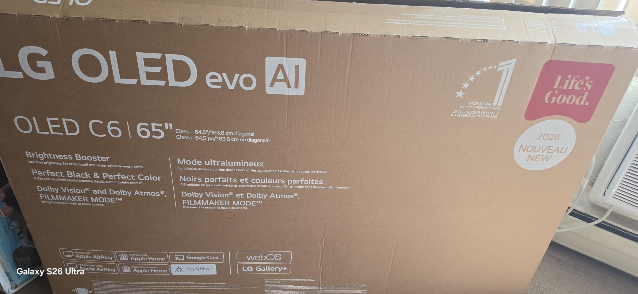 LG 55-Inch Class OLED evo AI 4K C6 Series Smart TV w/Dolby Atmos, Dolby Vision, HDR10, AI Super Upscaling 4K, Filmmaker Mode, Wow Orchestra, Compatible with Alexa (OLED55C6PUA, 2026) customer photo 1