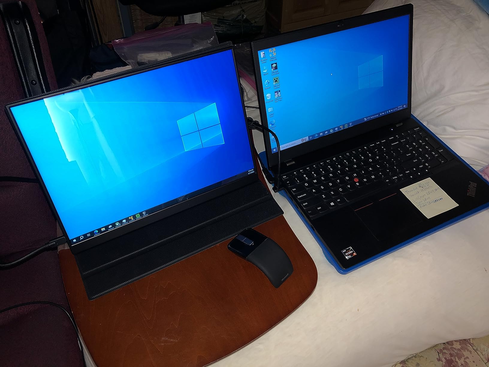 MAGICRAVEN Wireless Portable Monitor for Laptop with Battery, 15.6