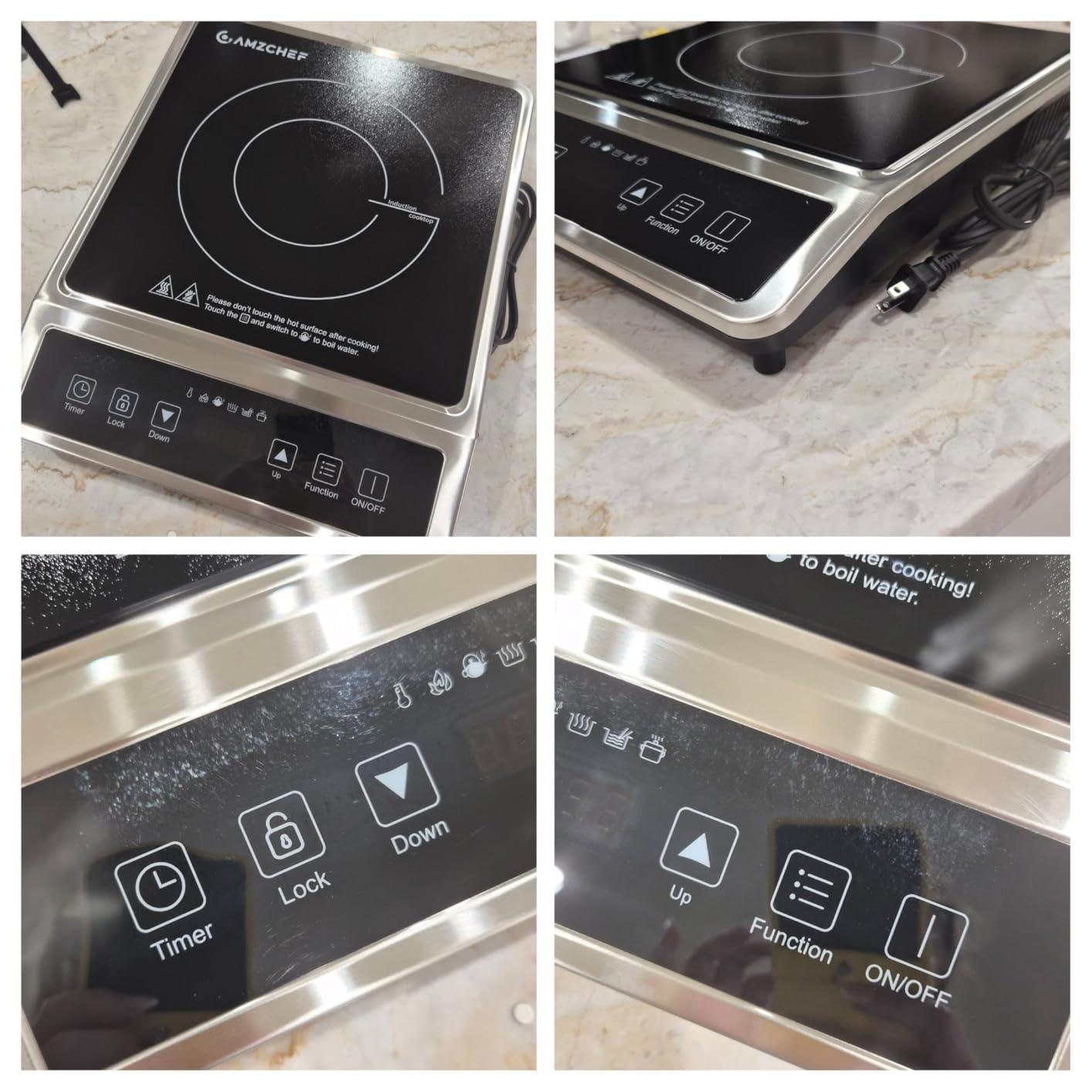 AMZCHEF Commercial Induction Cooktop, 8