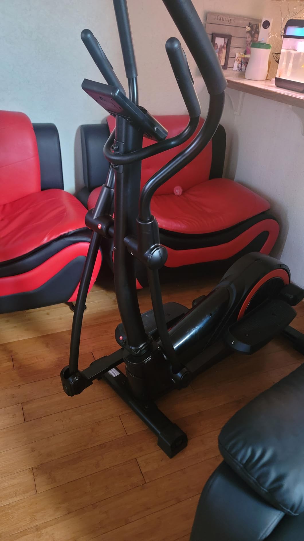 Elliptical Exercise Machine with 15.5''-17'' Stride & Heart Rate Grips, Ultra Silent Magnetic Elliptical Machine for Home with 16 Levels Resistance and LCD Monitor, 400 LBS Weight Capacity customer photo 2