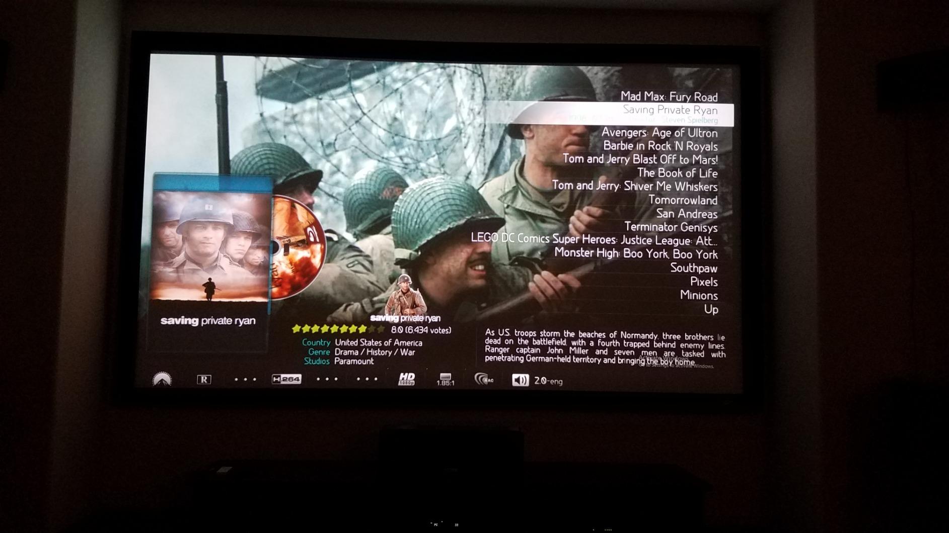 Akia Screens Fixed Frame Projector Screen 121 Inch, 16:9, Wall Mount, CineWhite UHD-B, 4K 8K Ready Indoor Home Theater Screen customer photo 1