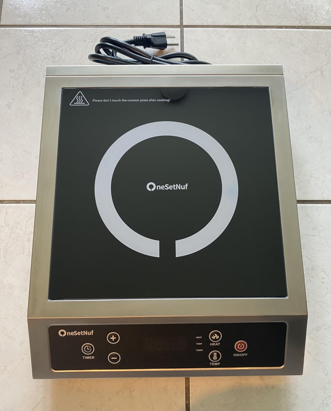 Stainless Steel Induction Cooktop, Professional-Grade Portable Burner 1800W customer photo 1