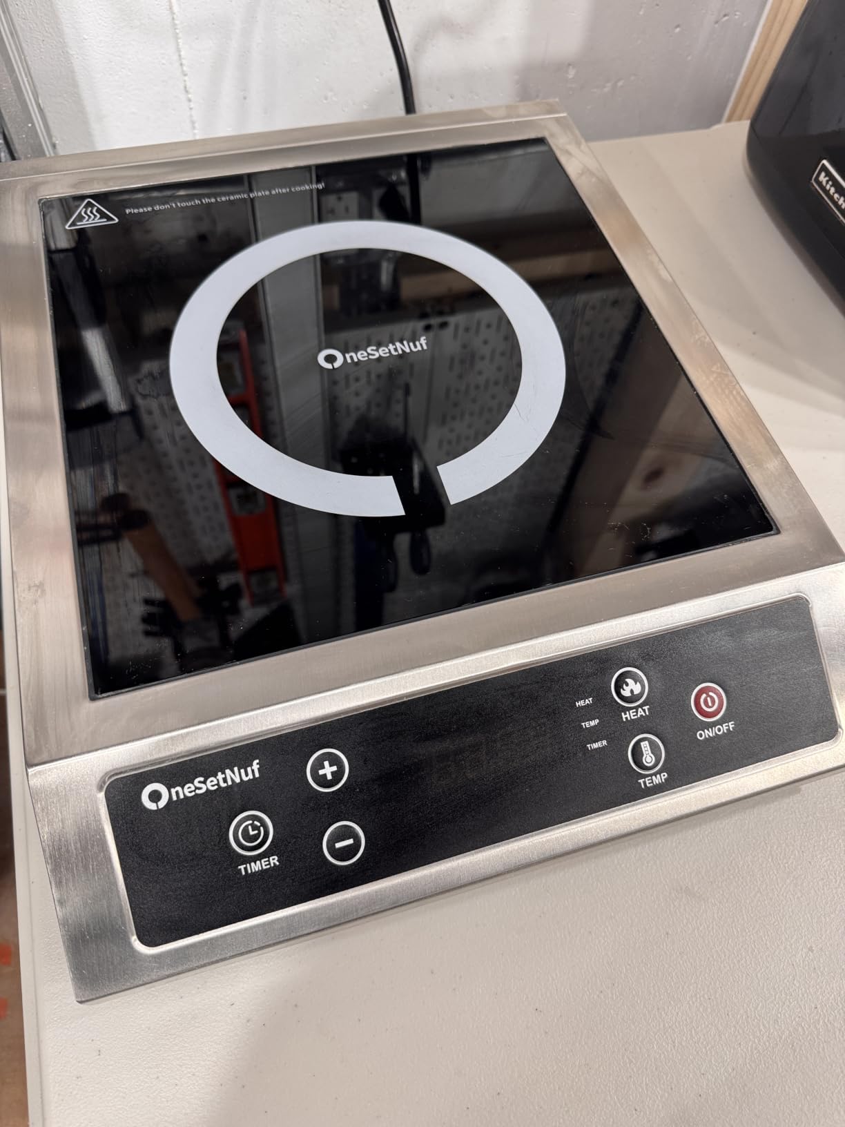 Stainless Steel Induction Cooktop, Professional-Grade Portable Burner 1800W customer photo 2