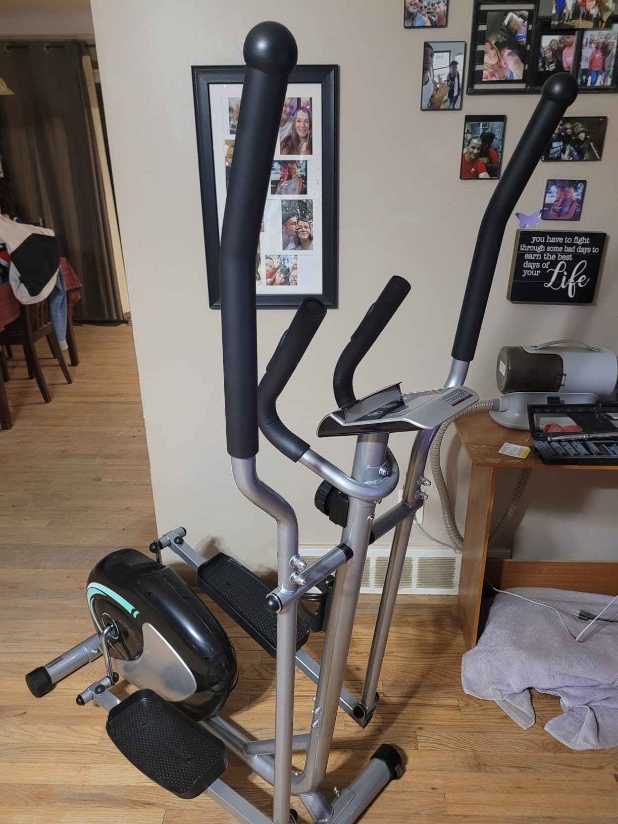 Dripex Elliptical Exercise Machine, Elliptical Machine for Home with 16 Resistance Levels, Quiet & Smooth Magnetic Elliptical Training Machines with 13.2 lb Flywheel, LCD Monitor & Pulse customer photo 2
