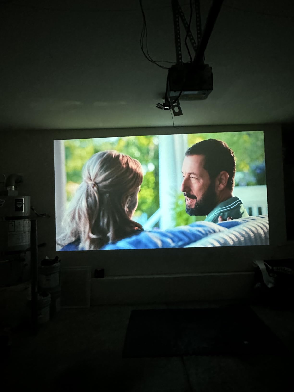 Outdoor-Projector-4K [4500 Brightness/One-Click Official App Downloads/Live TV/65W Dolby] with WiFi and Bluetooth, Auto Focus, All-in-One Streaming Proyector, GO2 White Short Throw Projector customer photo 1
