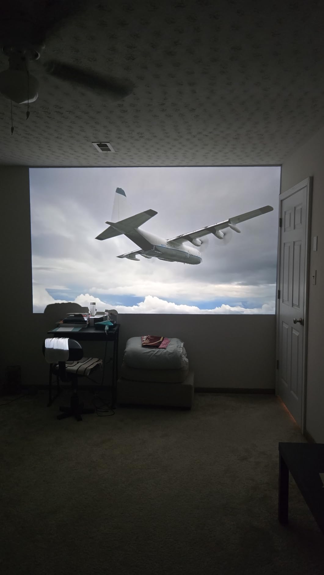 HAPPRUN 2500 ANSI Google TV Built-in Smart Movie Projector for Home Theater | 4K Decoding, WiFi 6 and Bluetooth 5.2, Dolby Sound, Built-in Speakers, Outdoor Projector with Apps for Camping, Gaming customer photo 1