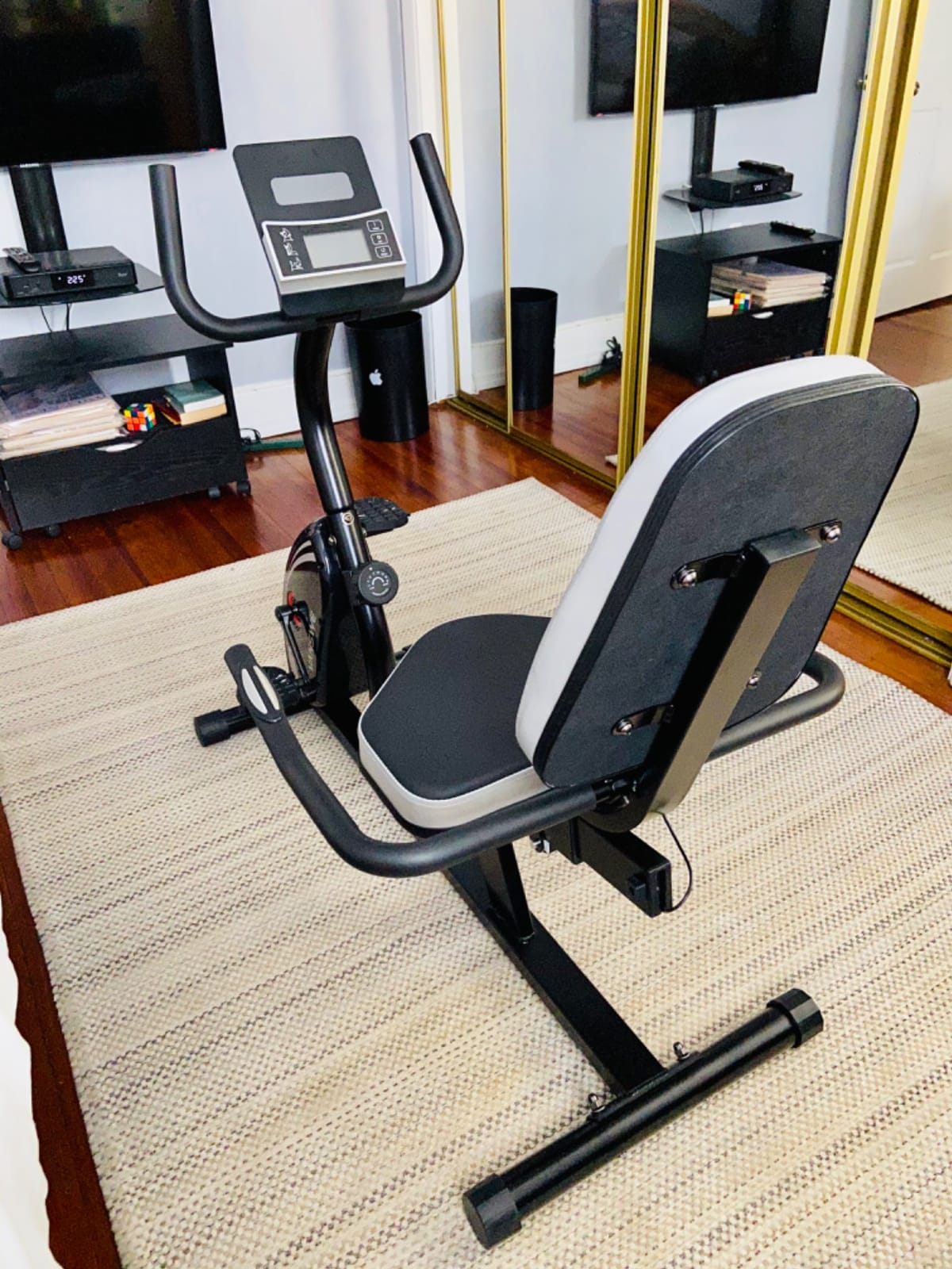 VANSWE Recumbent Exercise Bike for Home Seniors with 380 LB Weight Capacity | Stationary Bike with 16-Level Magnetic Resistance, Bluetooth App Connectivity, Whisper Quiet(＜10DB), Back-lit LED Display customer photo 2